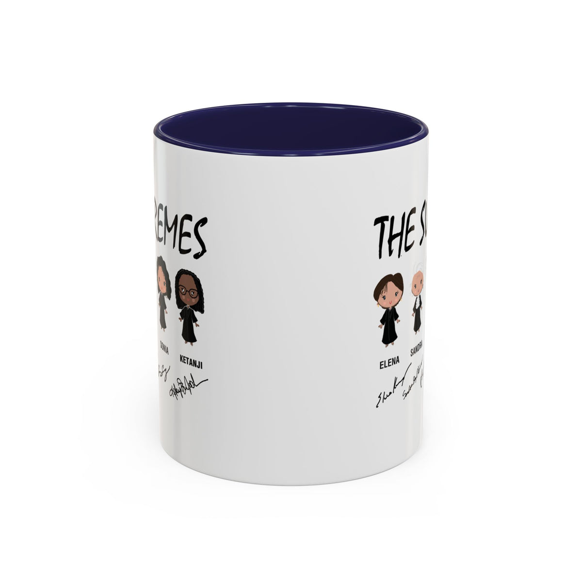 The Supremes Ketanji Brown Jackson SCOTUS RBG Sotomayor Chibi Accent Coffee Mug (11, 15oz)