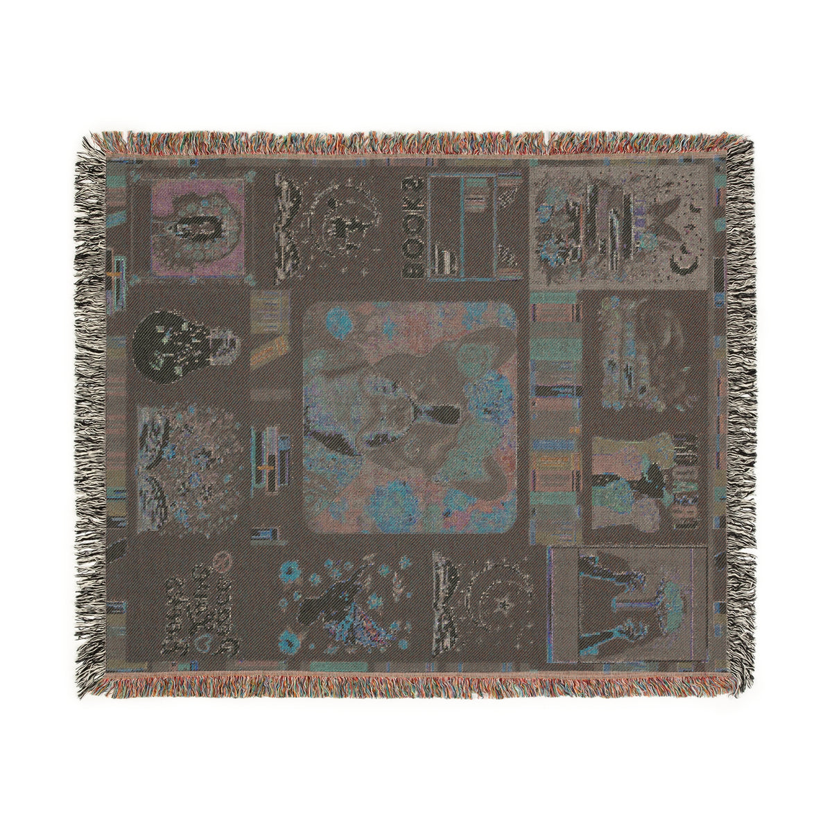 Peace Love Books Woven Blanket