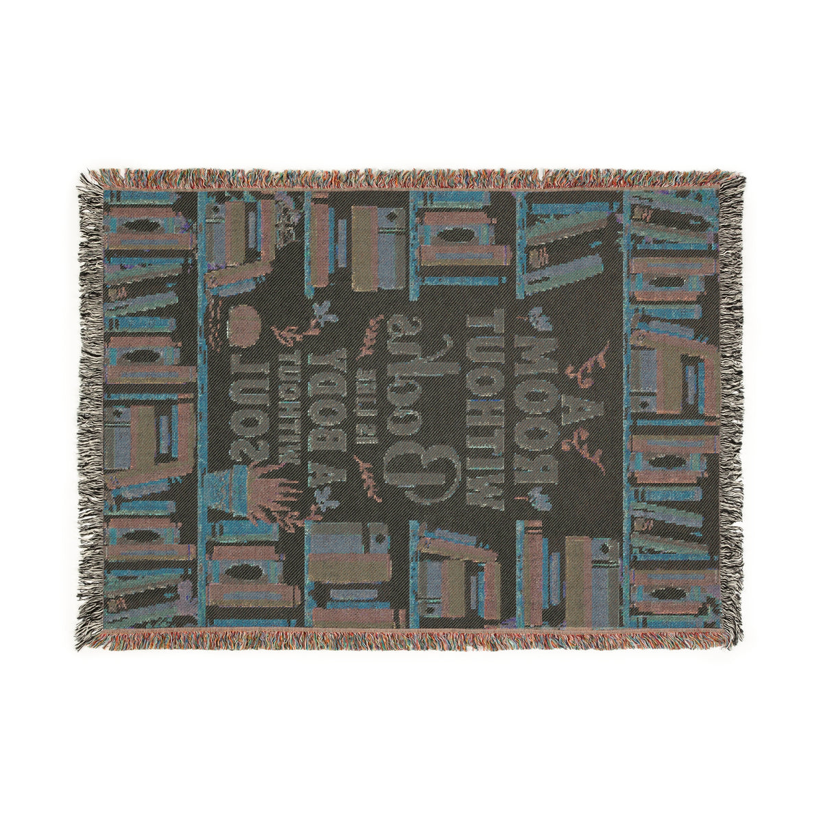 A Room Without Books Woven Blanket