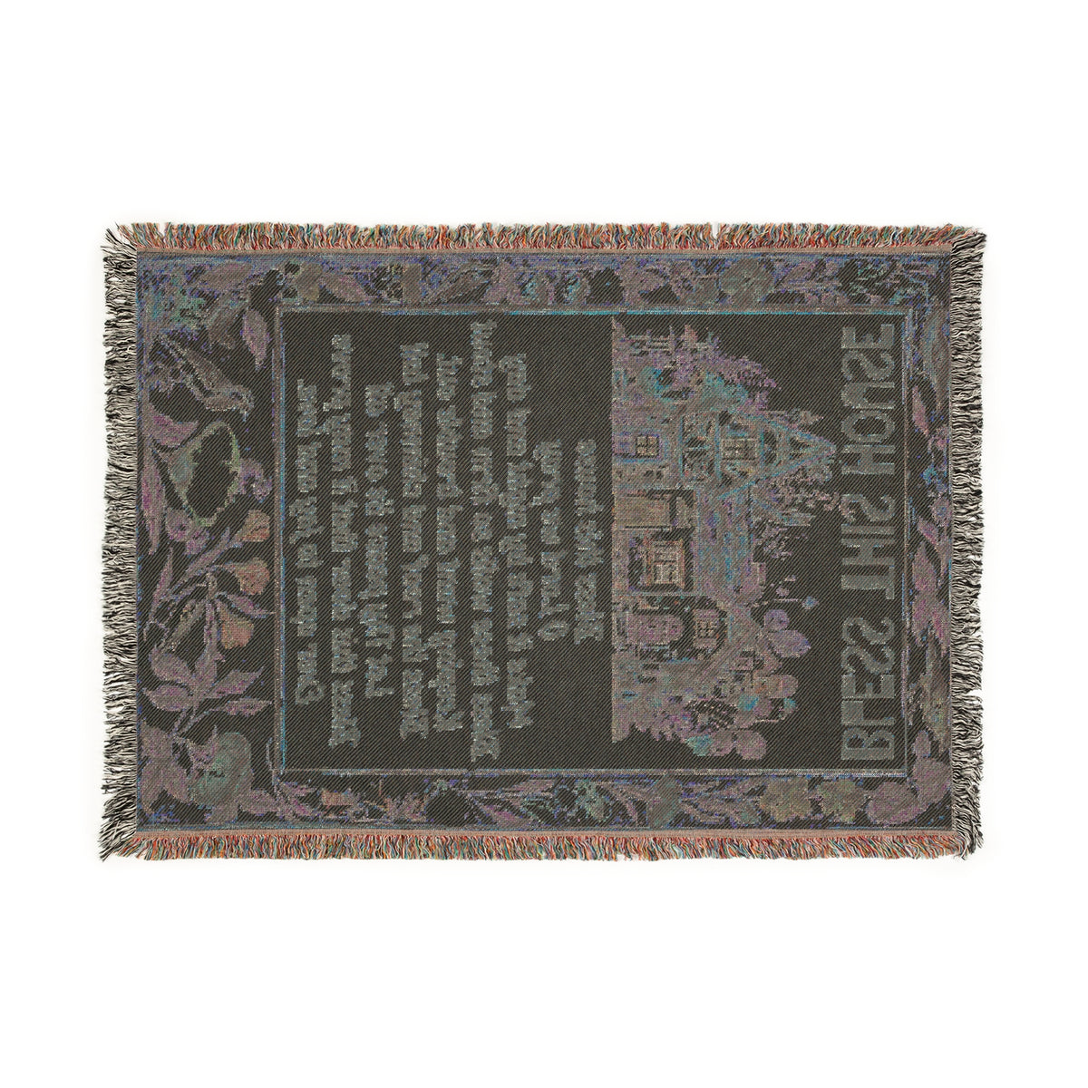 Bless This House Prayer Woven Blanket