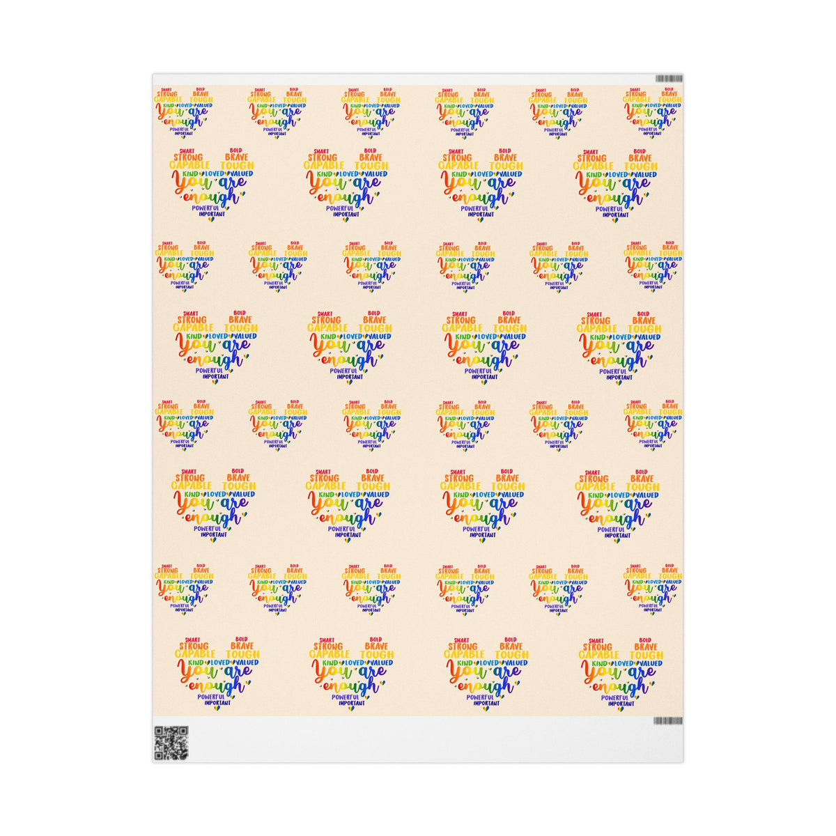 You Are Enough Empowerment Wrapping Paper Roll