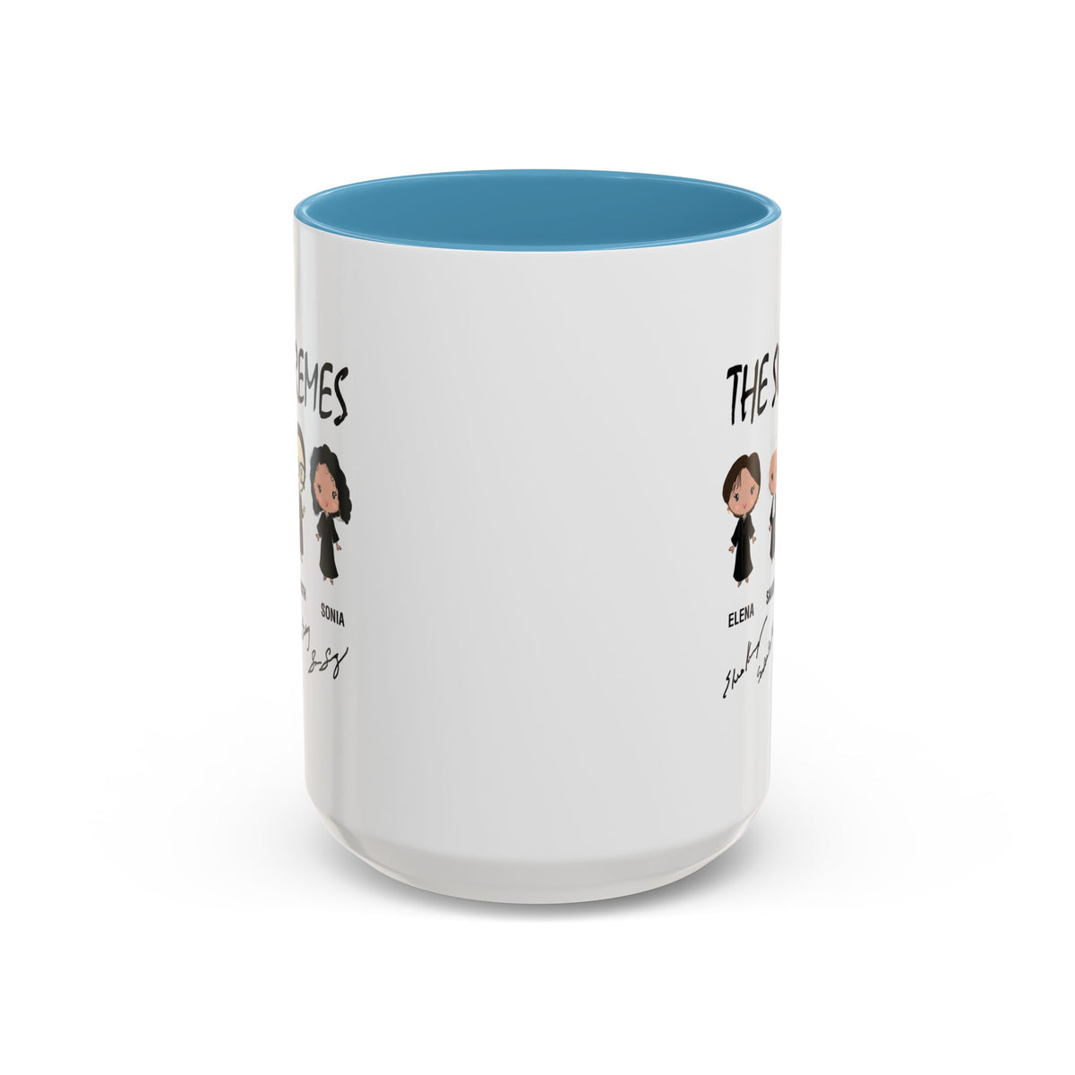 The Supremes Supreme Court Justices RBG Cute Chibi Accent Coffee Mug (11, 15oz)