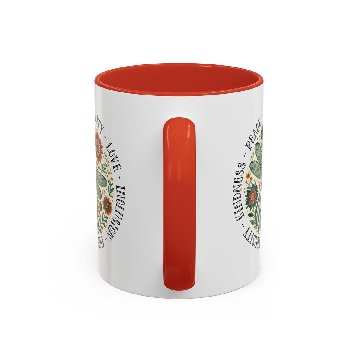 Kindness Peace Equality Love Inclusion Hope Diversity Accent Mug