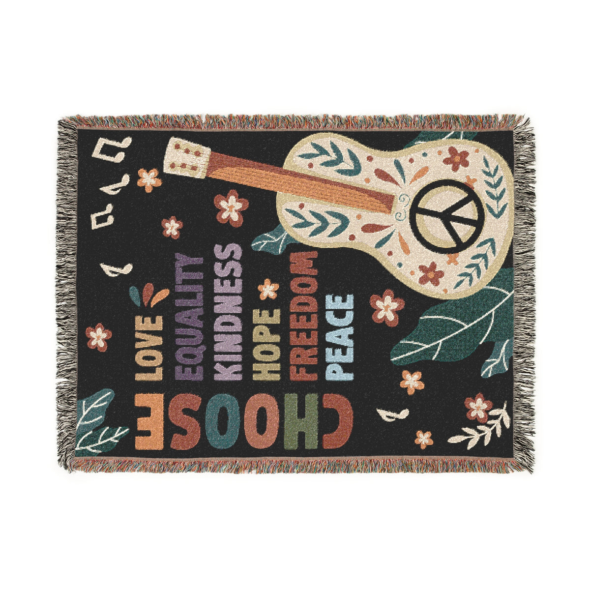 Choose Love Equality Kindness Woven Blanket