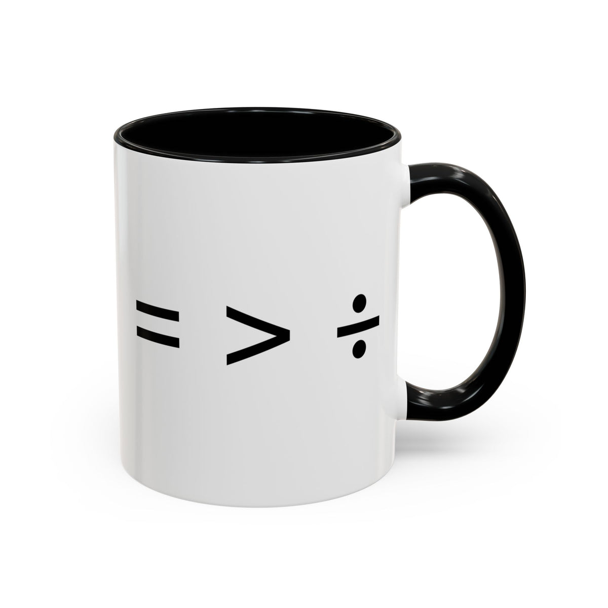 Equal is Greater than Divided Accent Coffee Mug (11, 15oz)