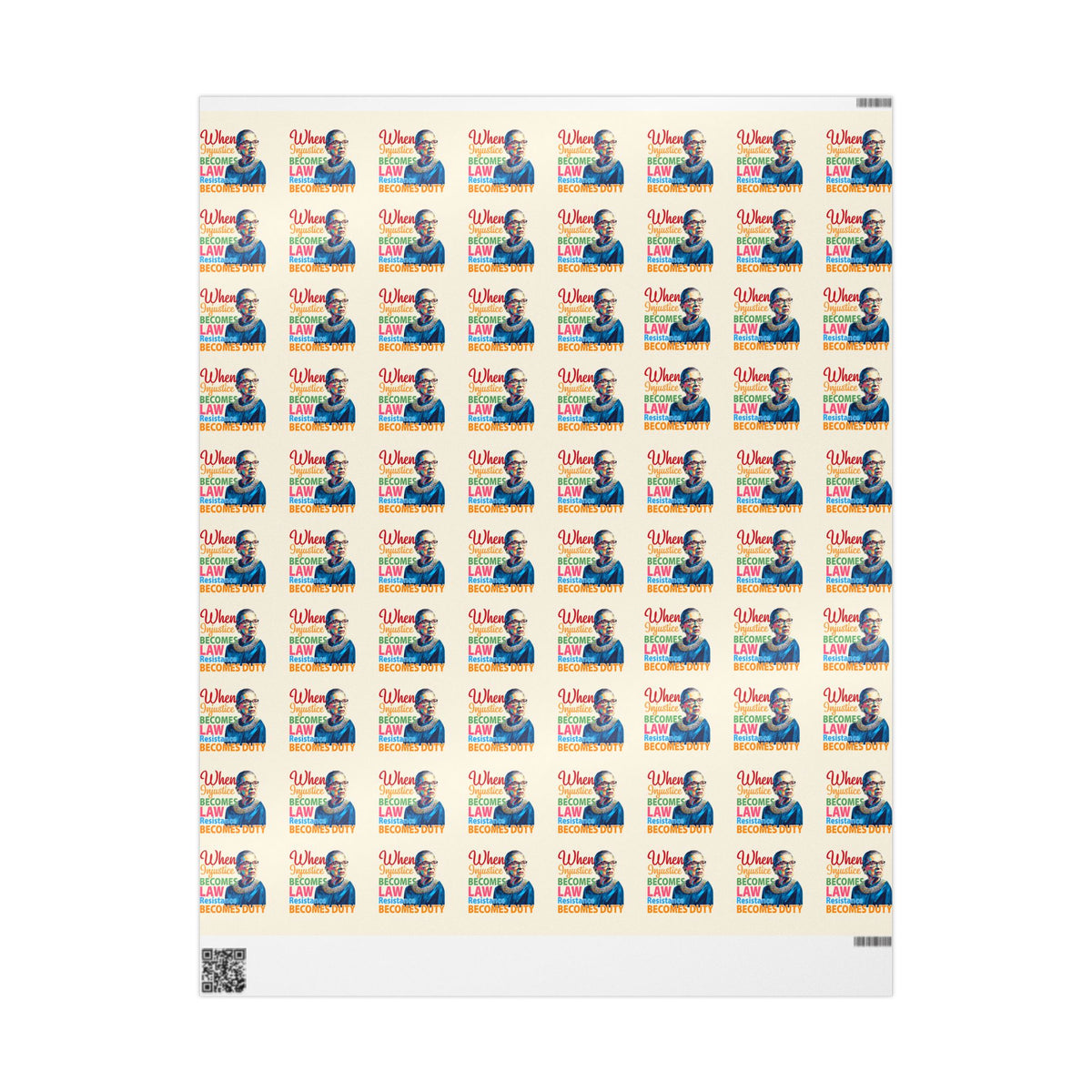 Ruth Bader Ginsburg Resistance Wrapping Paper Roll