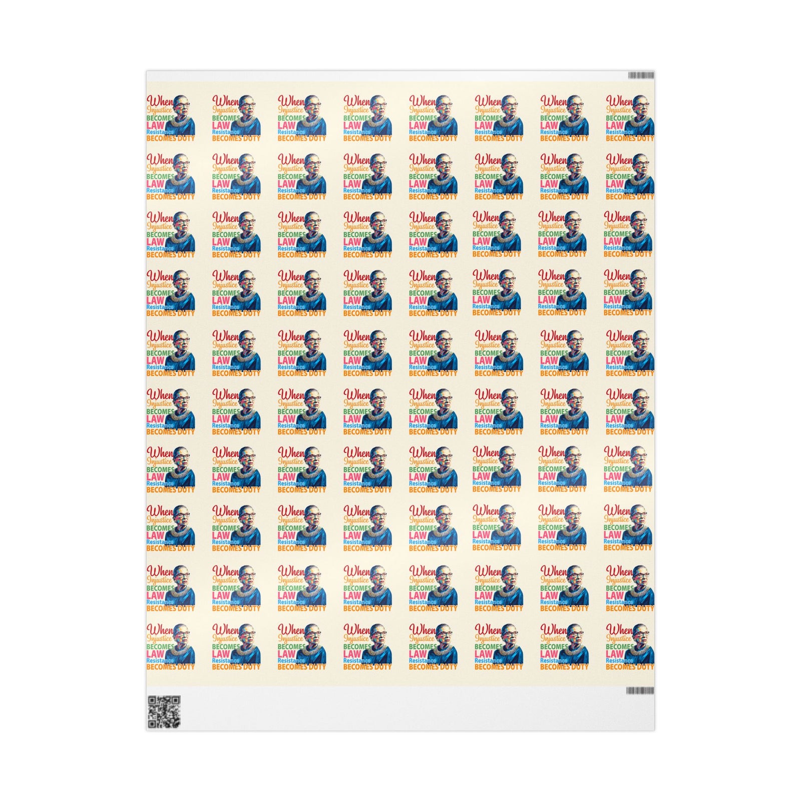 Ruth Bader Ginsburg Resistance Wrapping Paper Roll