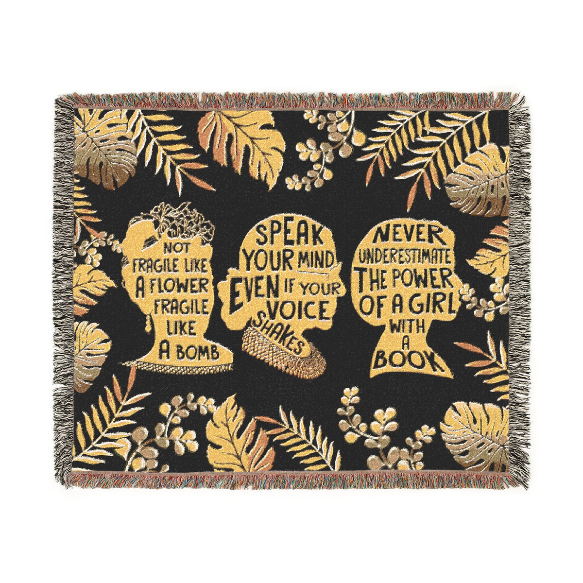 Tribute To Strong Women Woven Blanket