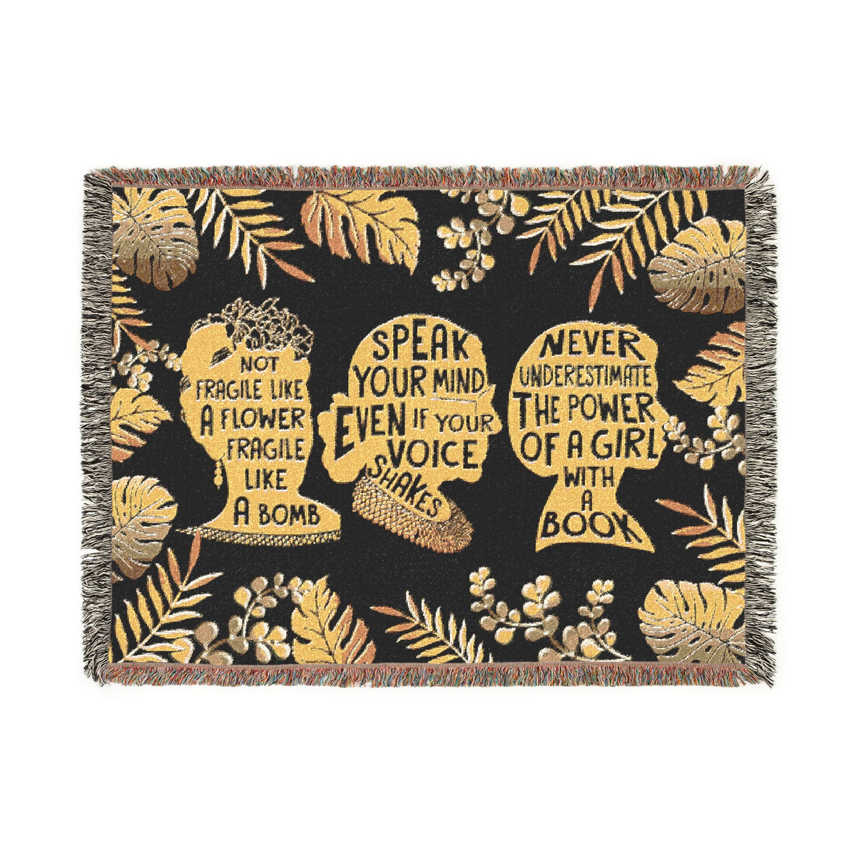 Tribute To Strong Women Woven Blanket