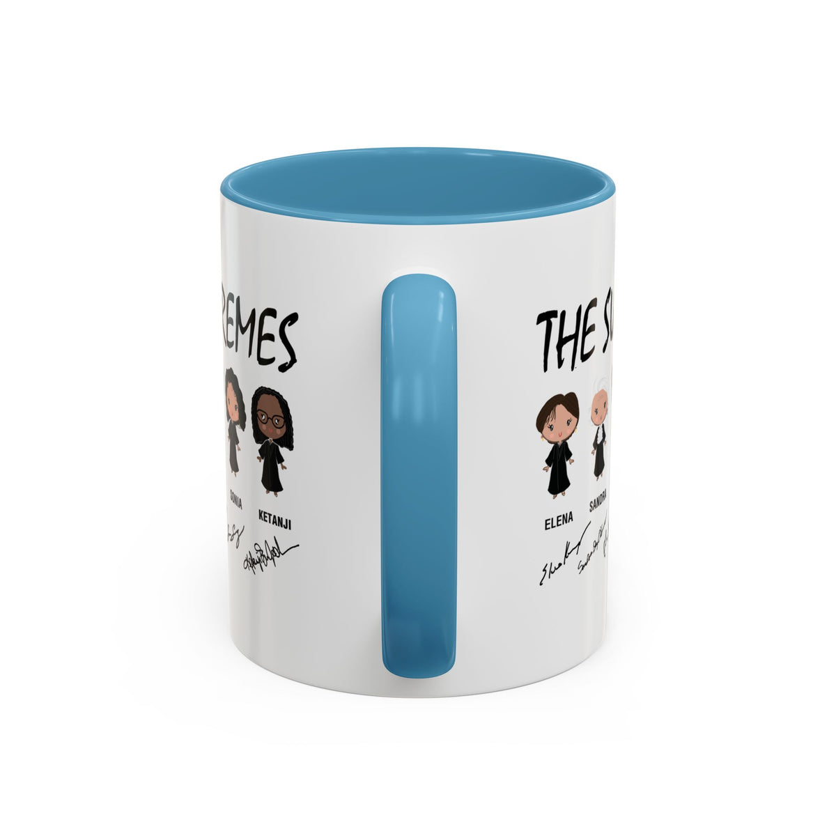 The Supremes Ketanji Brown Jackson SCOTUS RBG Sotomayor Chibi Accent Coffee Mug (11, 15oz)