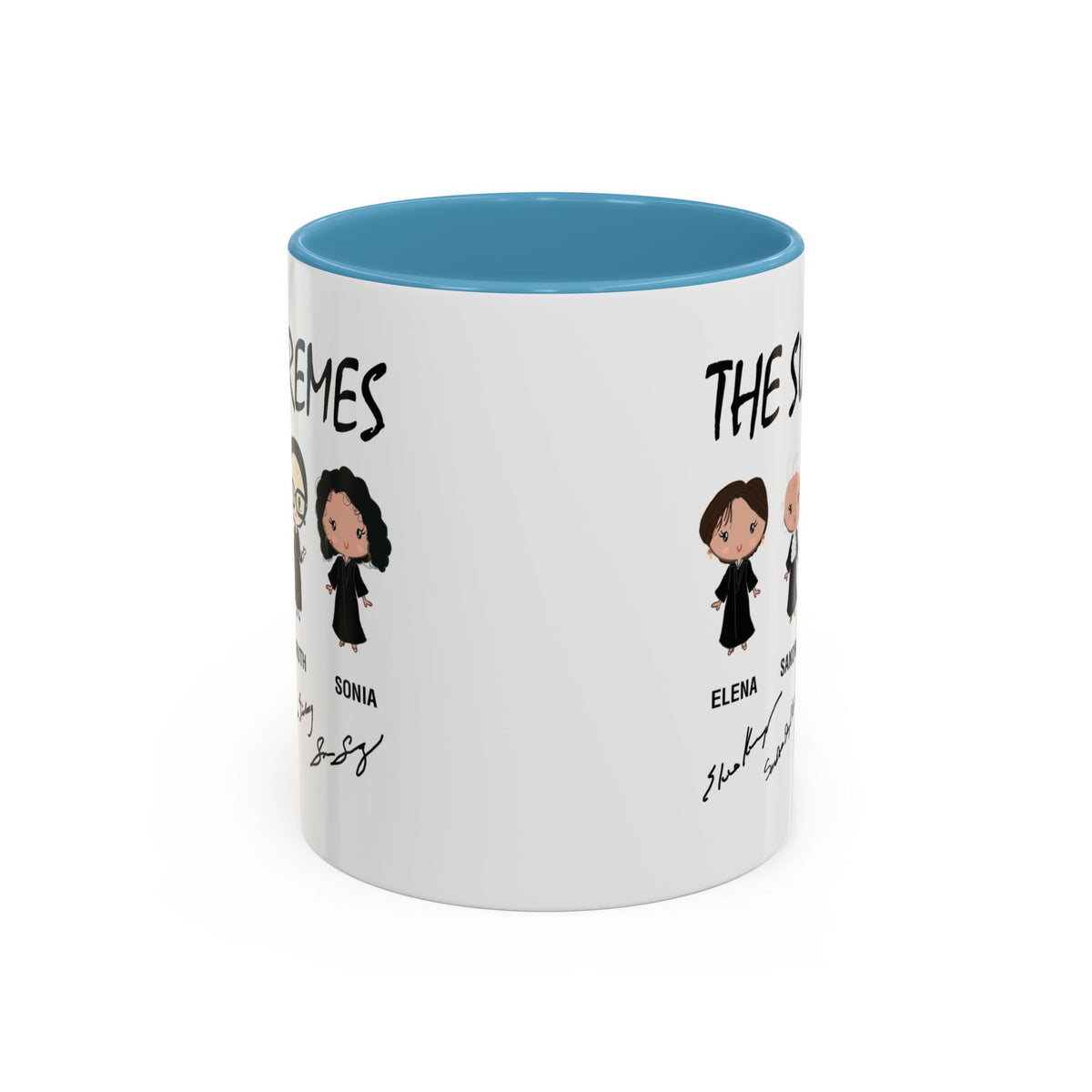 The Supremes Supreme Court Justices RBG Cute Chibi Accent Coffee Mug (11, 15oz)