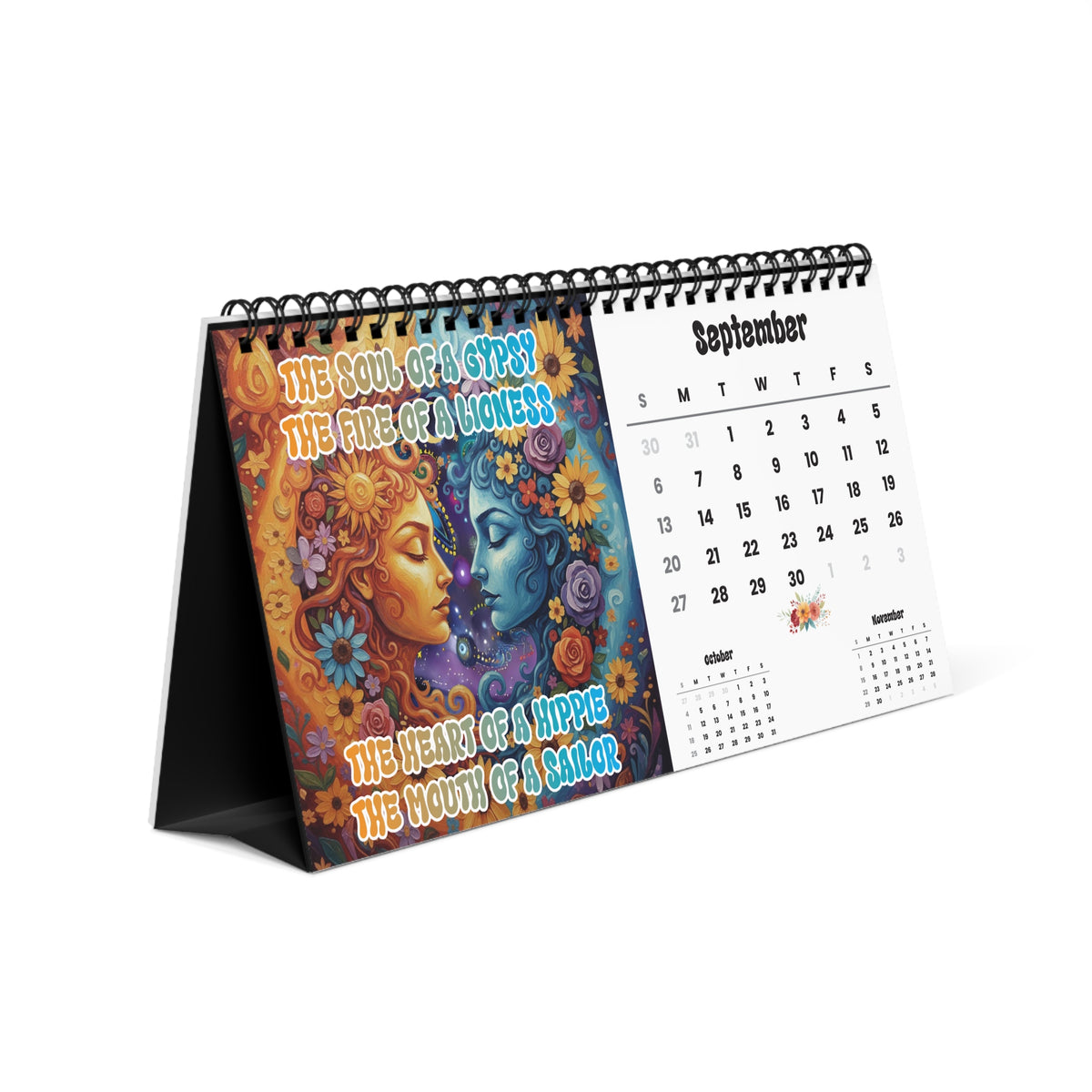 Hippie Spirit 2026 Desk Calendar