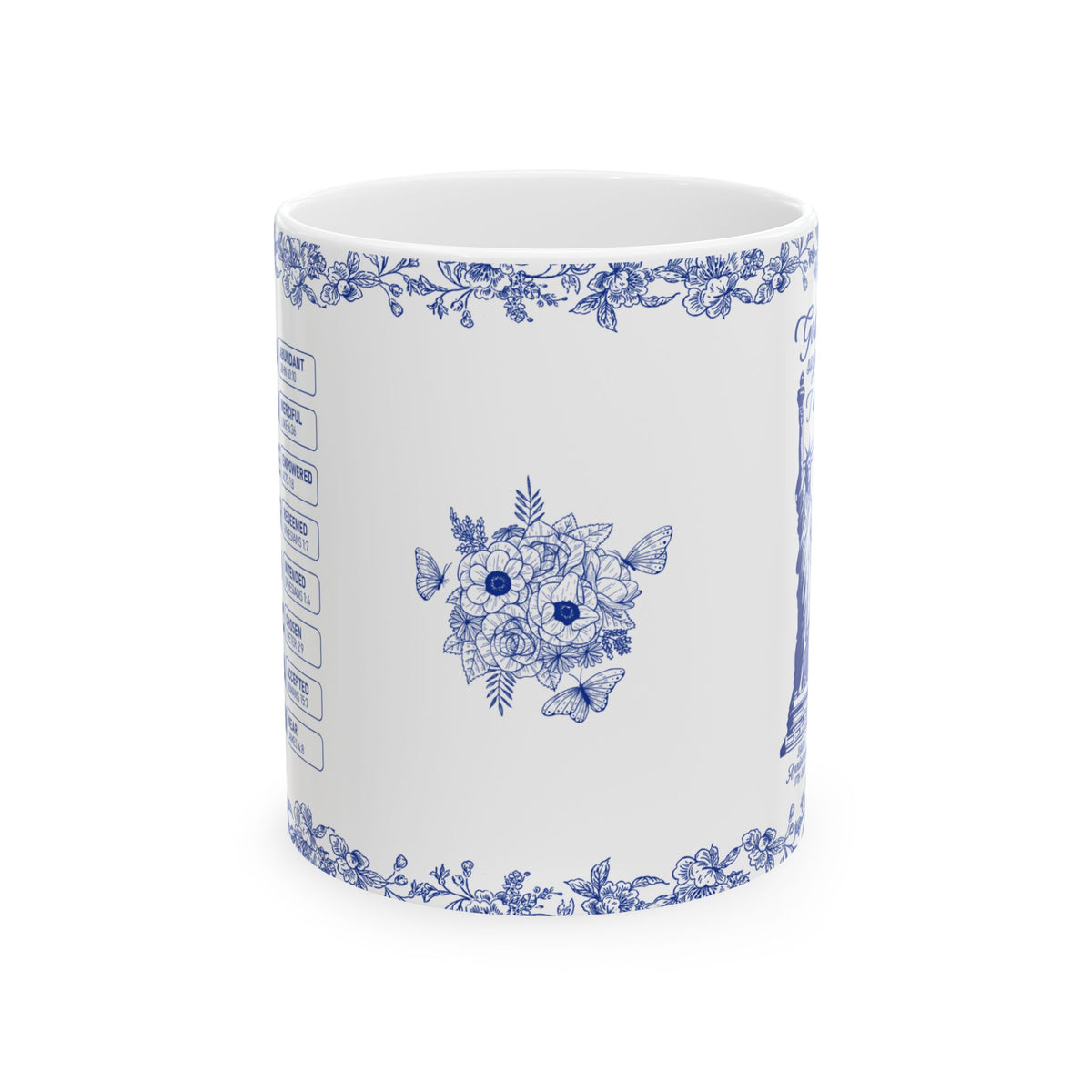 God Says I Am American Scripture Mug