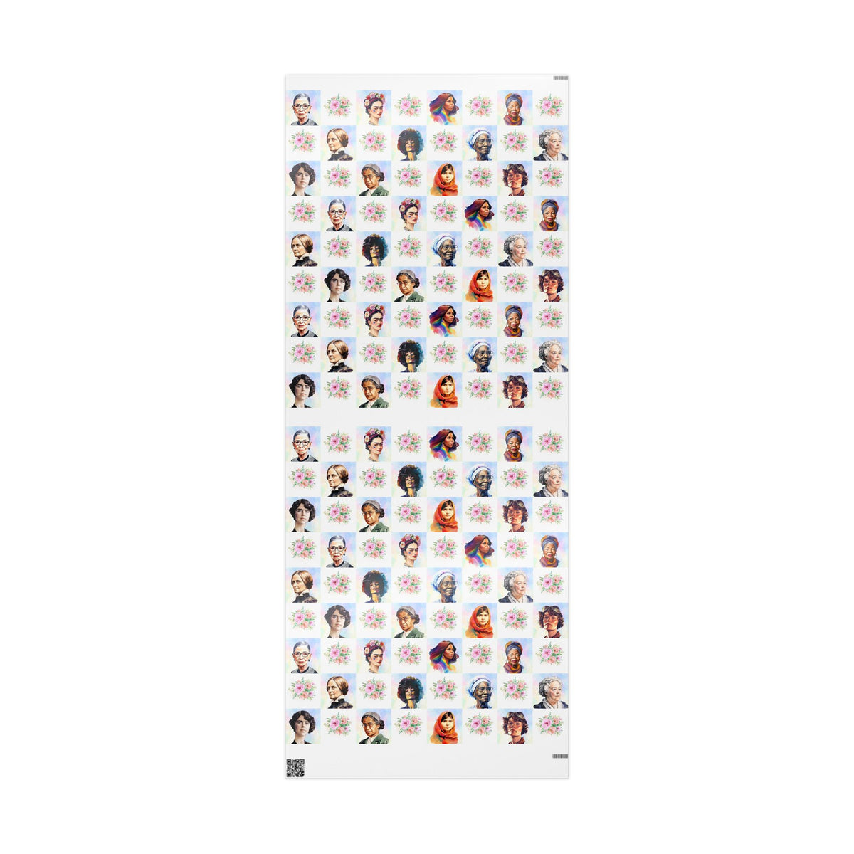 Feminist Icons Watercolor Wrapping Paper Roll