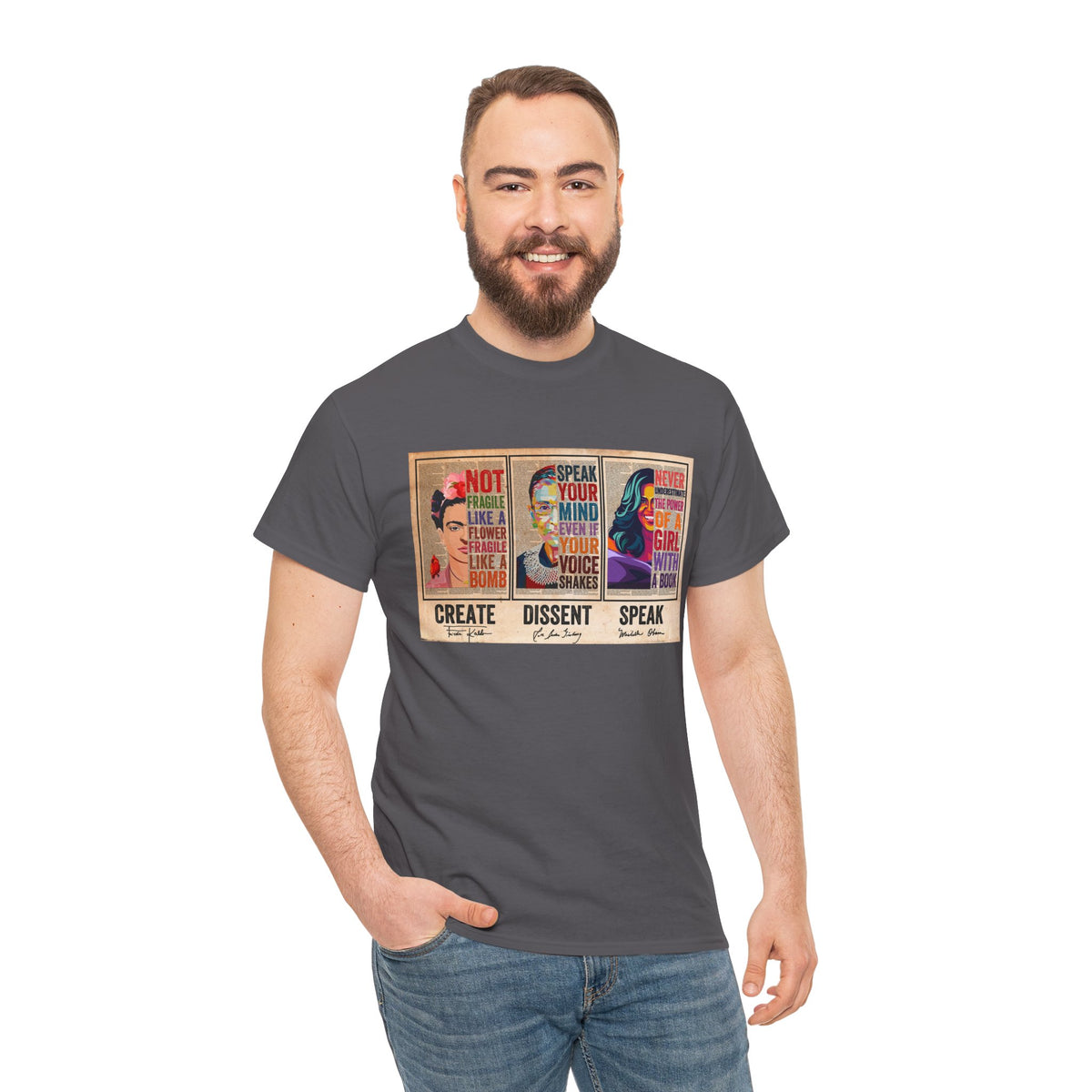 Create Frida Kahlo Dissent Ruth Bader Ginsburg Speak Michelle Obama T-Shirt