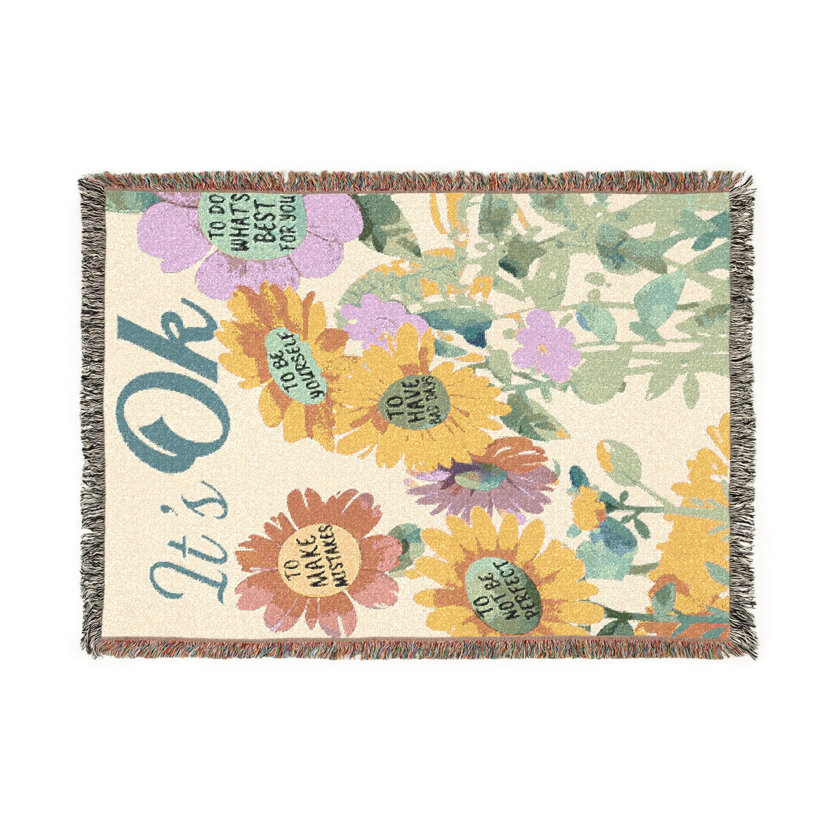 It’s Ok To Be Yourself Woven Blanket