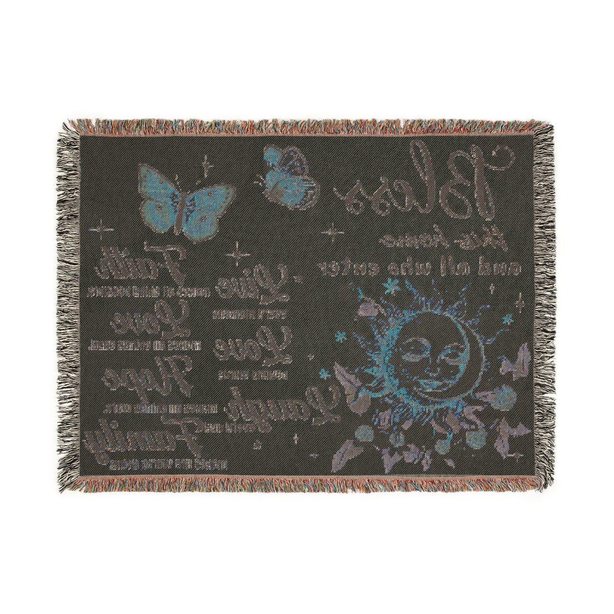 Bless This Home Sunflower Faith Woven Blanket