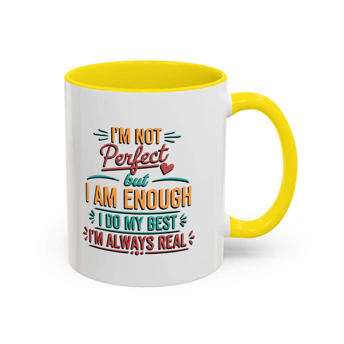 I Am Enough Motivational Accent Mug