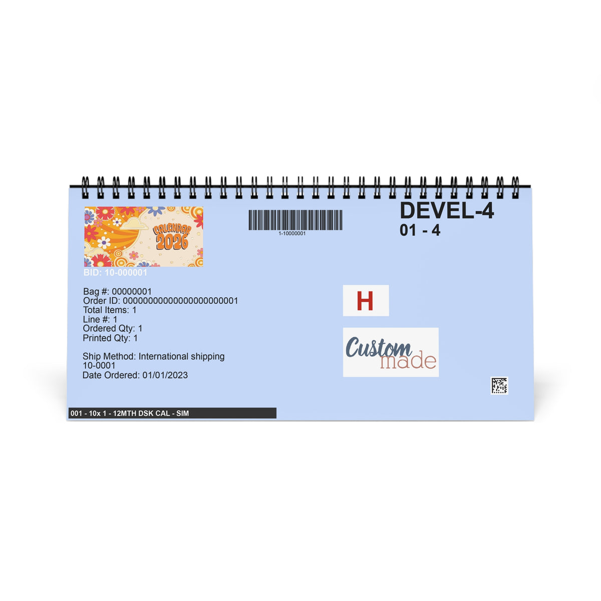 Hippie Spirit 2026 Desk Calendar