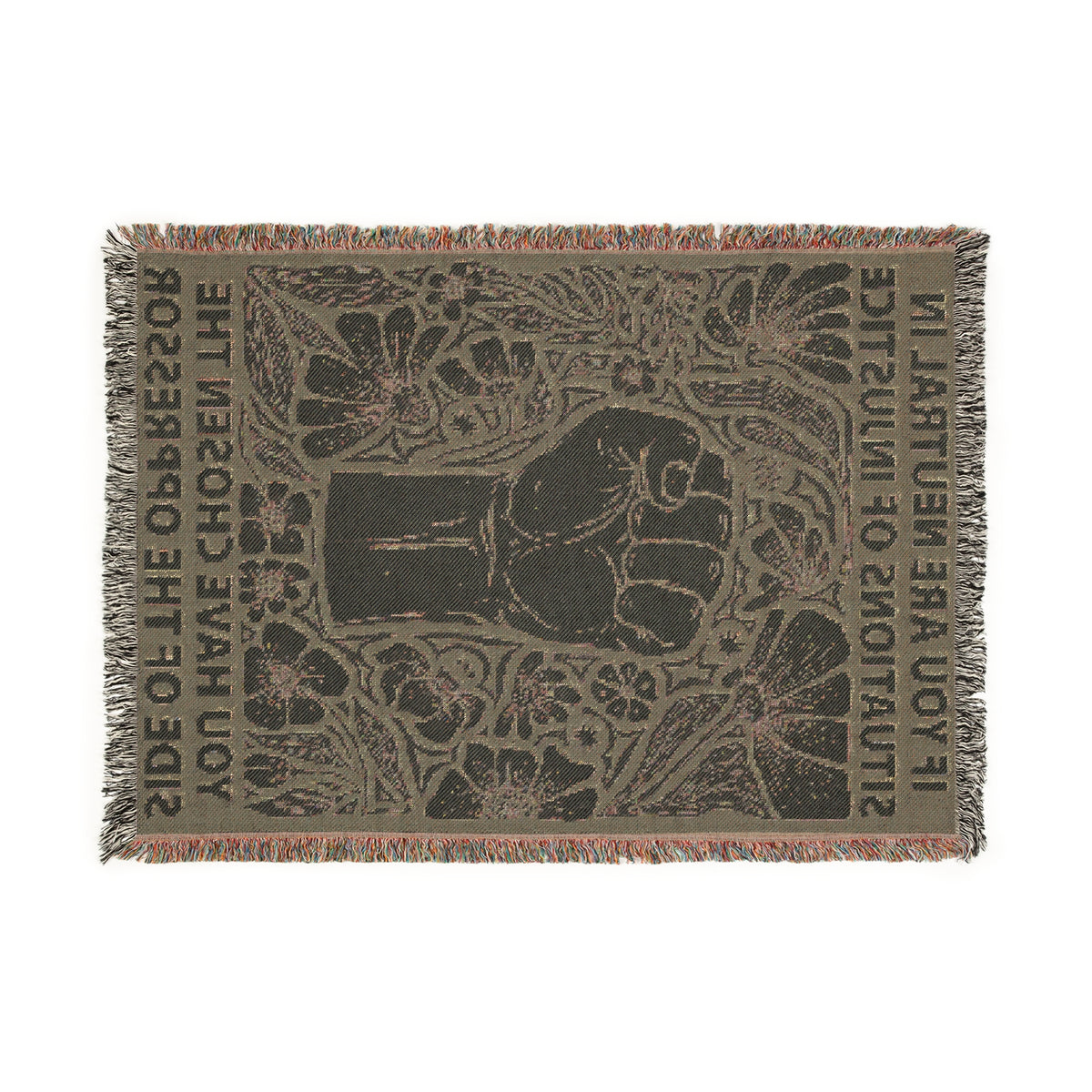 Neutrality Is Complicity Woven Blanket