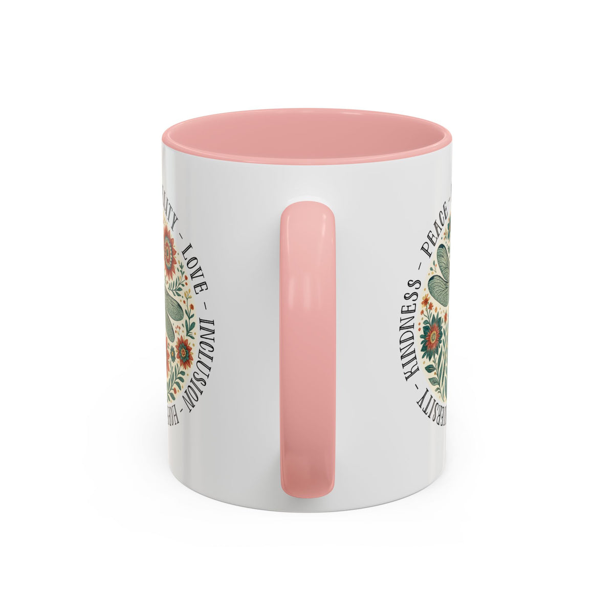Kindness Peace Equality Love Inclusion Hope Diversity Accent Mug