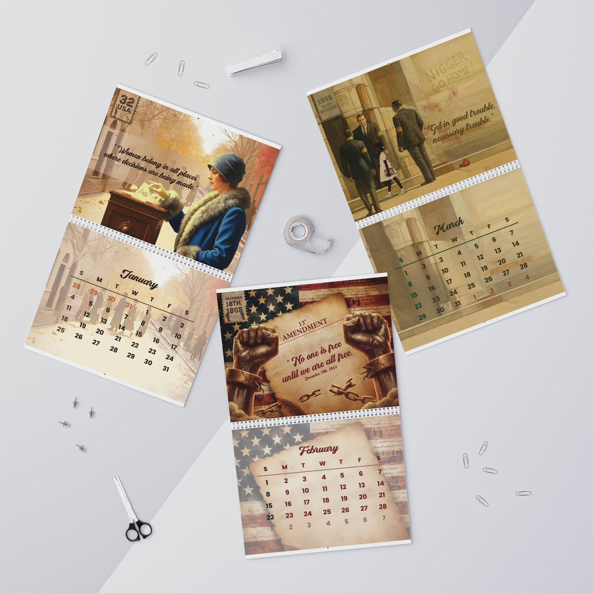 Voices Of Freedom 2026 Wall Calendar