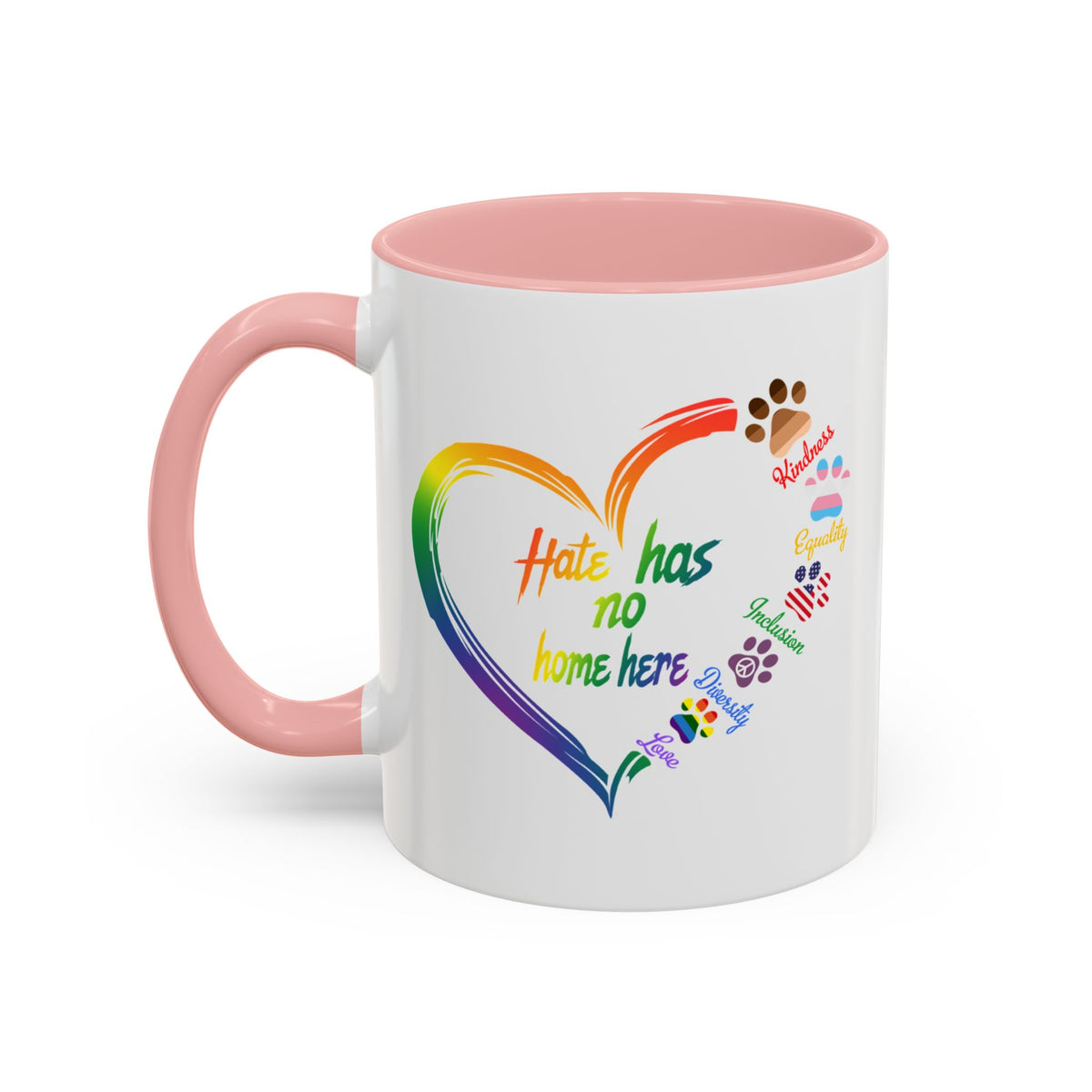 Hate Has No Home Here Accent Coffee Mug (11, 15oz)
