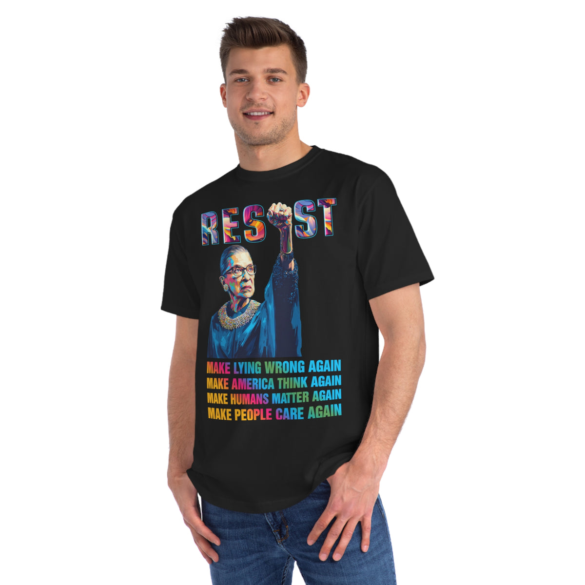 Resist Make America Think Again Organic T-Shirt