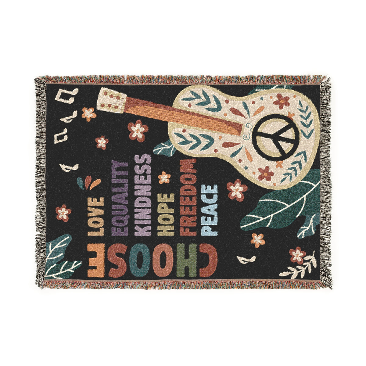 Choose Love Equality Kindness Woven Blanket