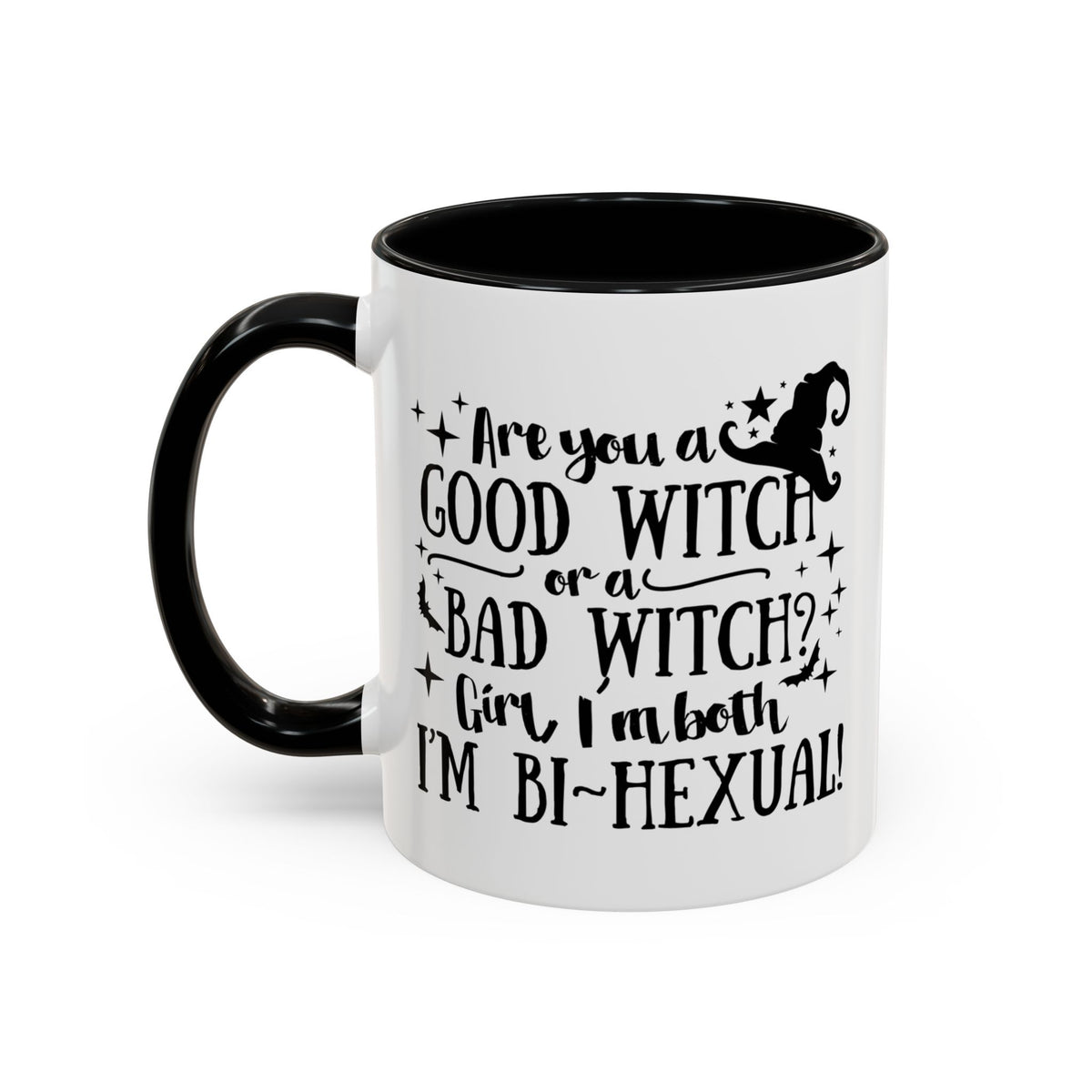 Good Witch Bad Witch Bi-Hexual Accent Coffee Mug (11, 15oz)