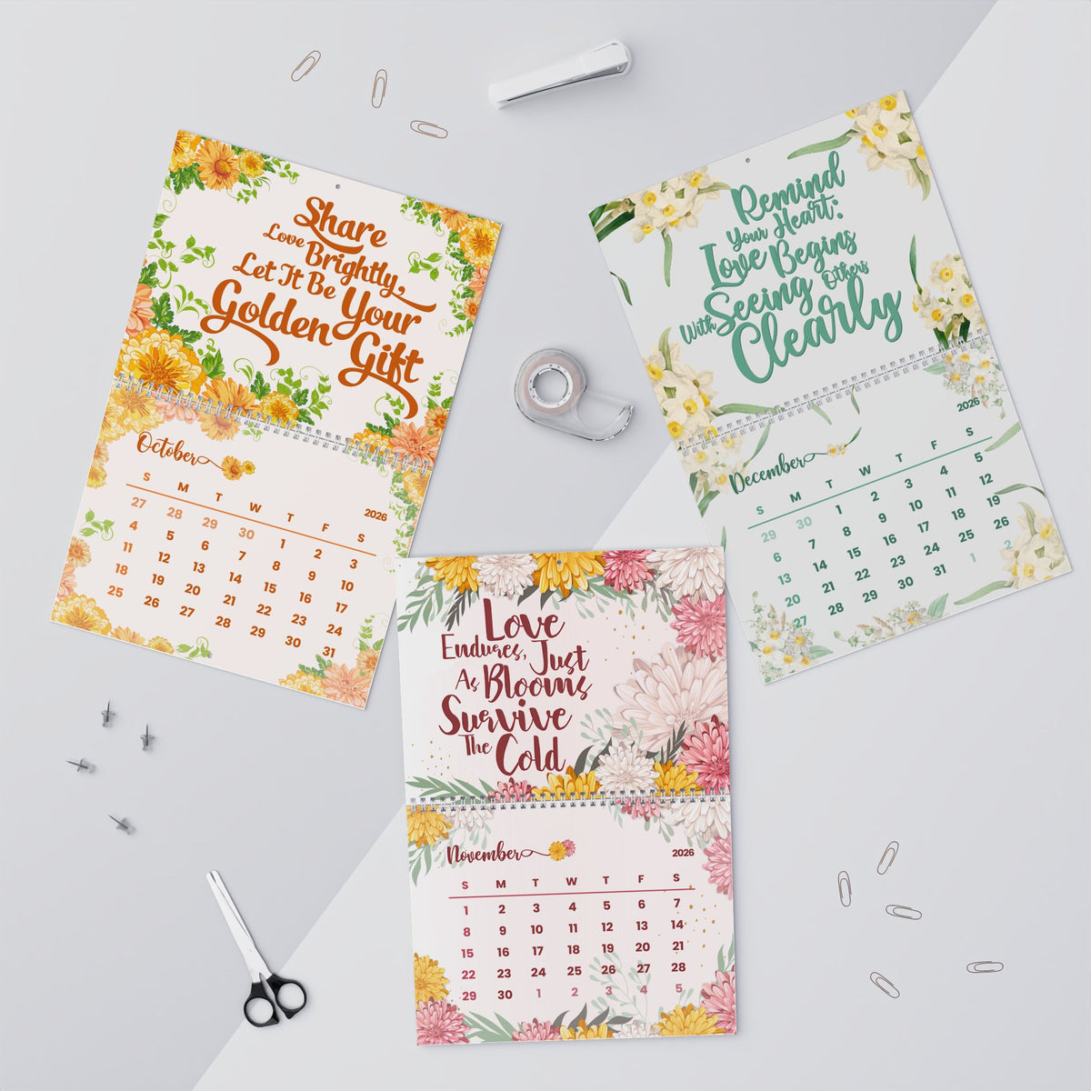 Let Every Month Bloom 2026 Wall Calendar