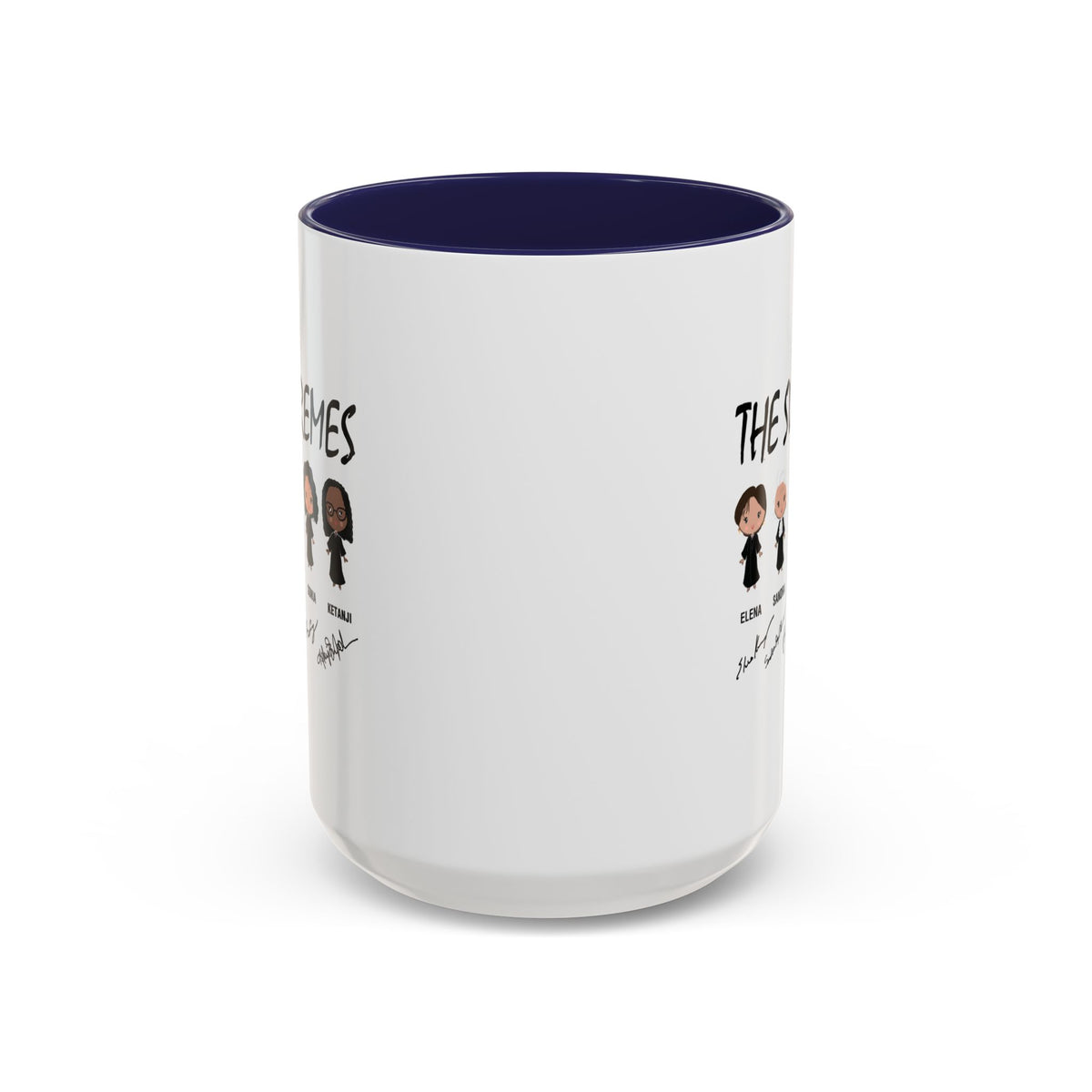 The Supremes Ketanji Brown Jackson SCOTUS RBG Sotomayor Chibi Accent Coffee Mug (11, 15oz)