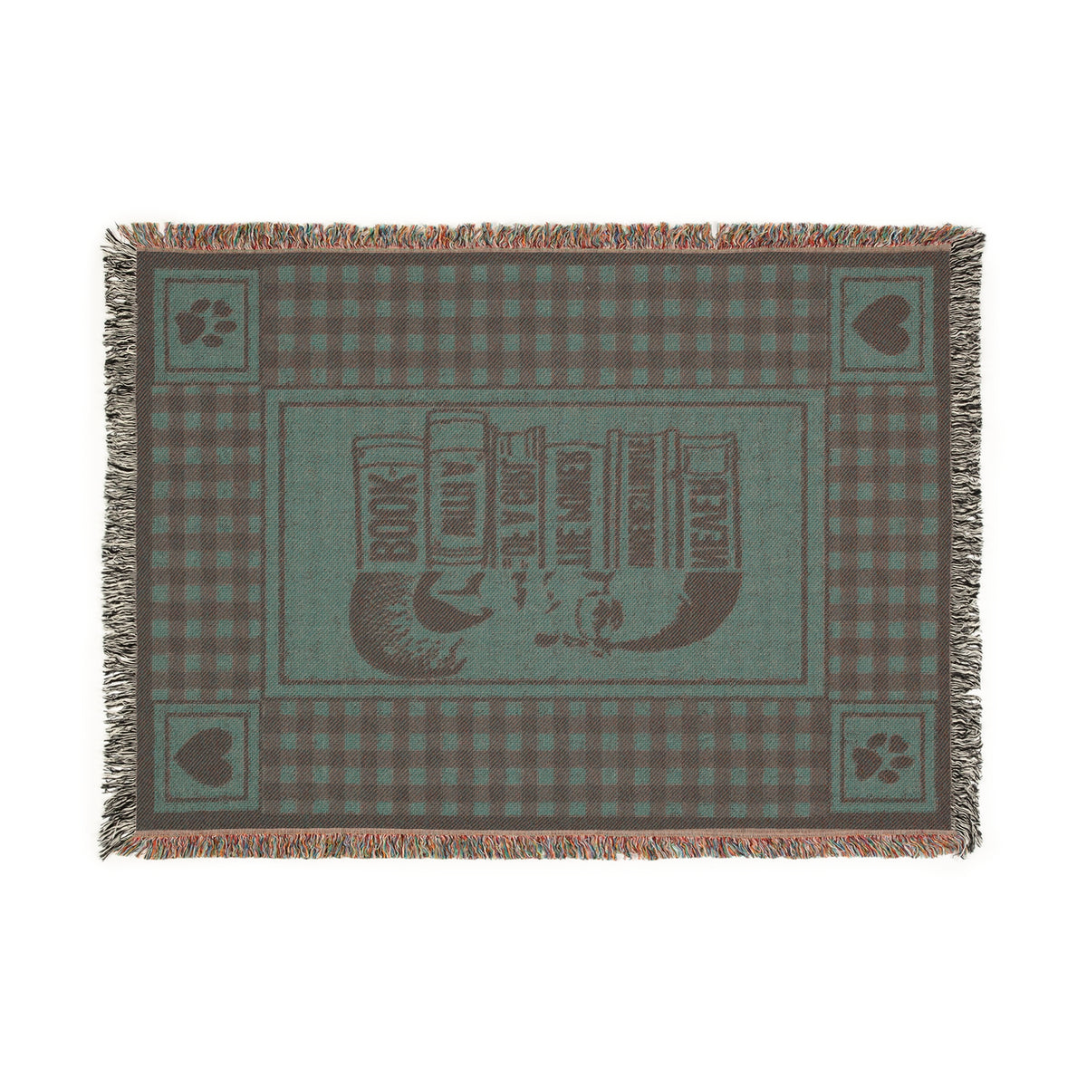 Girl With A Book Power RBG Woven Blanket