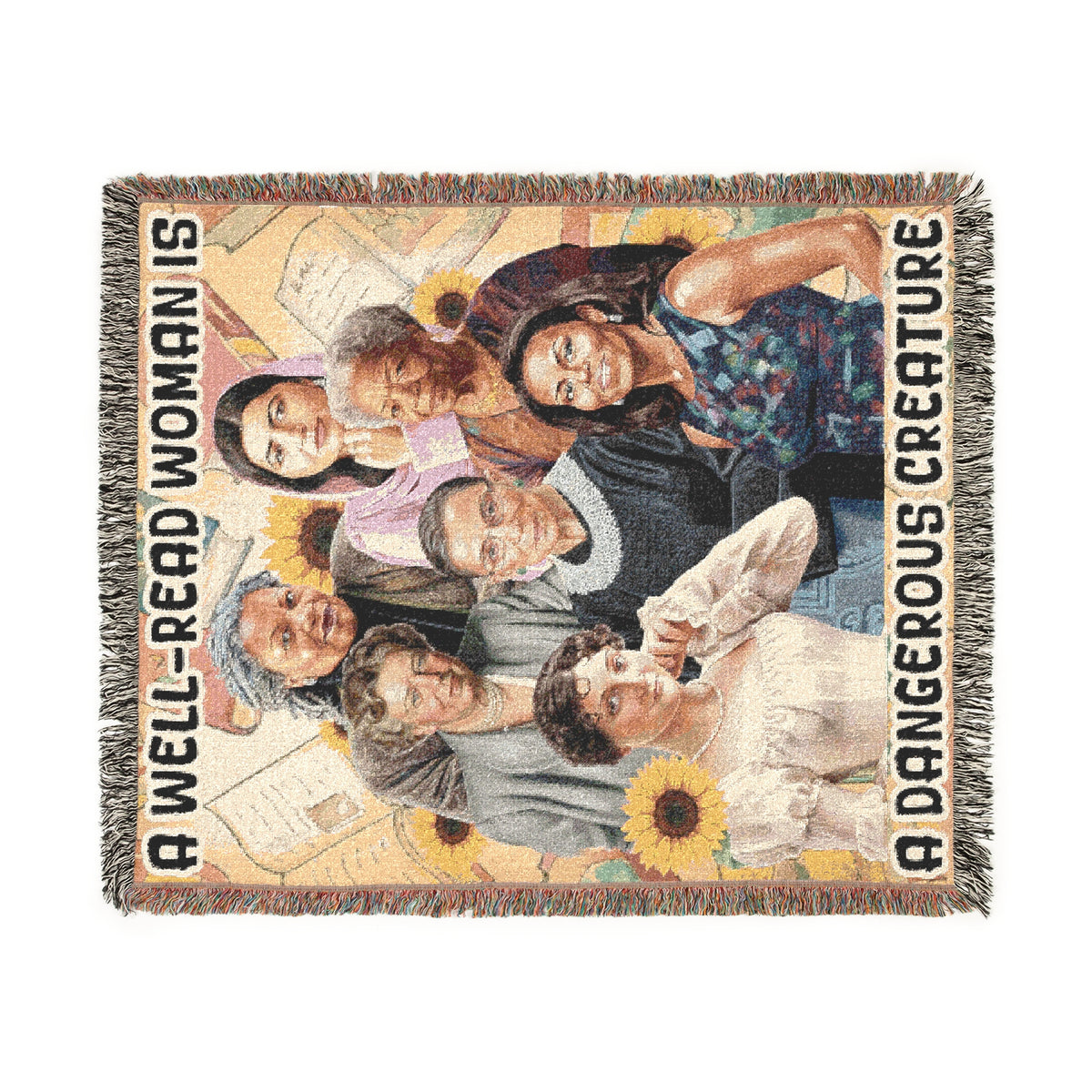 Well Read Woman Woven Blanket