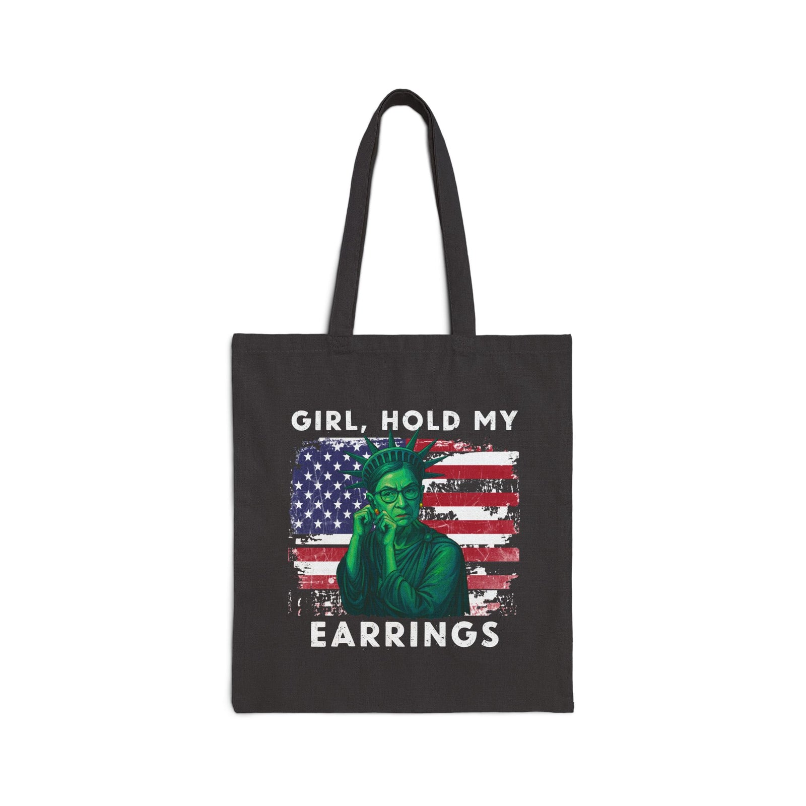 Girl Hold My Earrings Statue Of Liberty Tote Bag