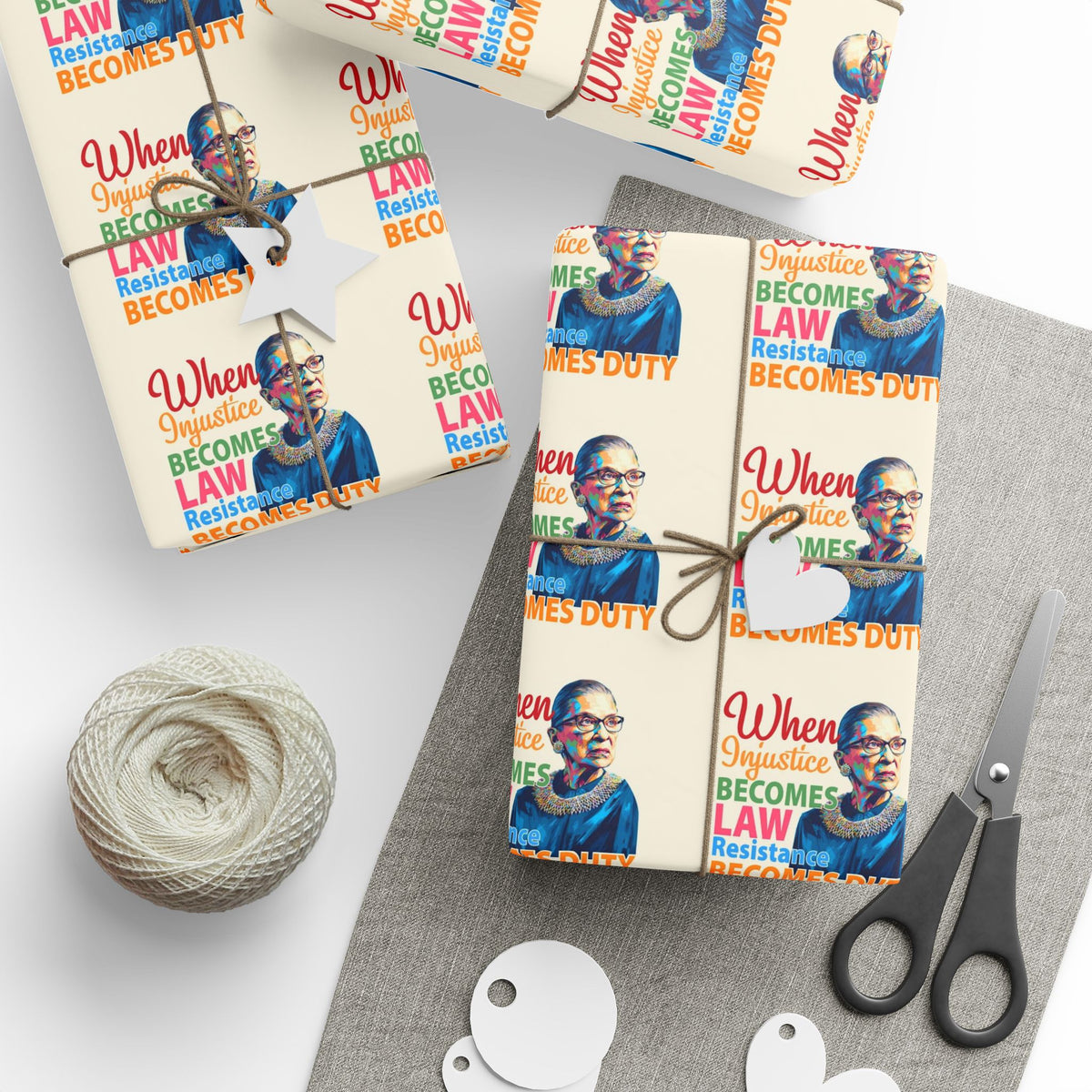 Ruth Bader Ginsburg Resistance Wrapping Paper Roll