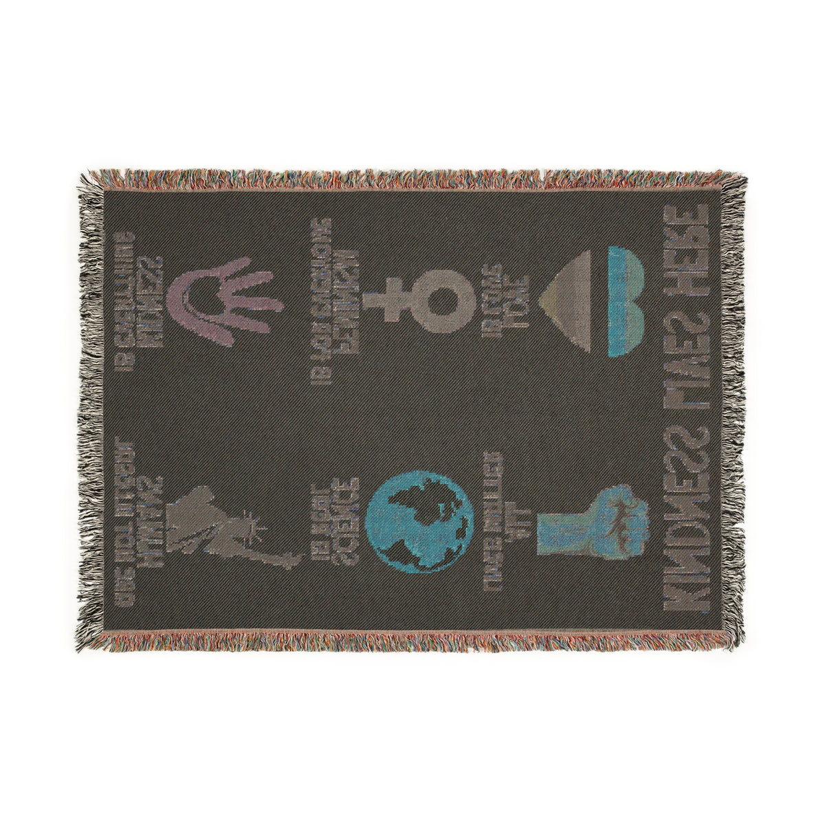 Kindness Lives Here Progressive Woven Blanket