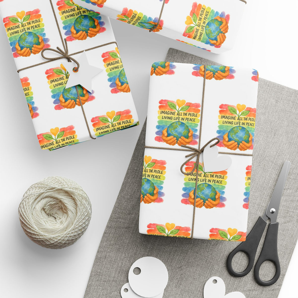 Imagine All In Peace Wrapping Paper