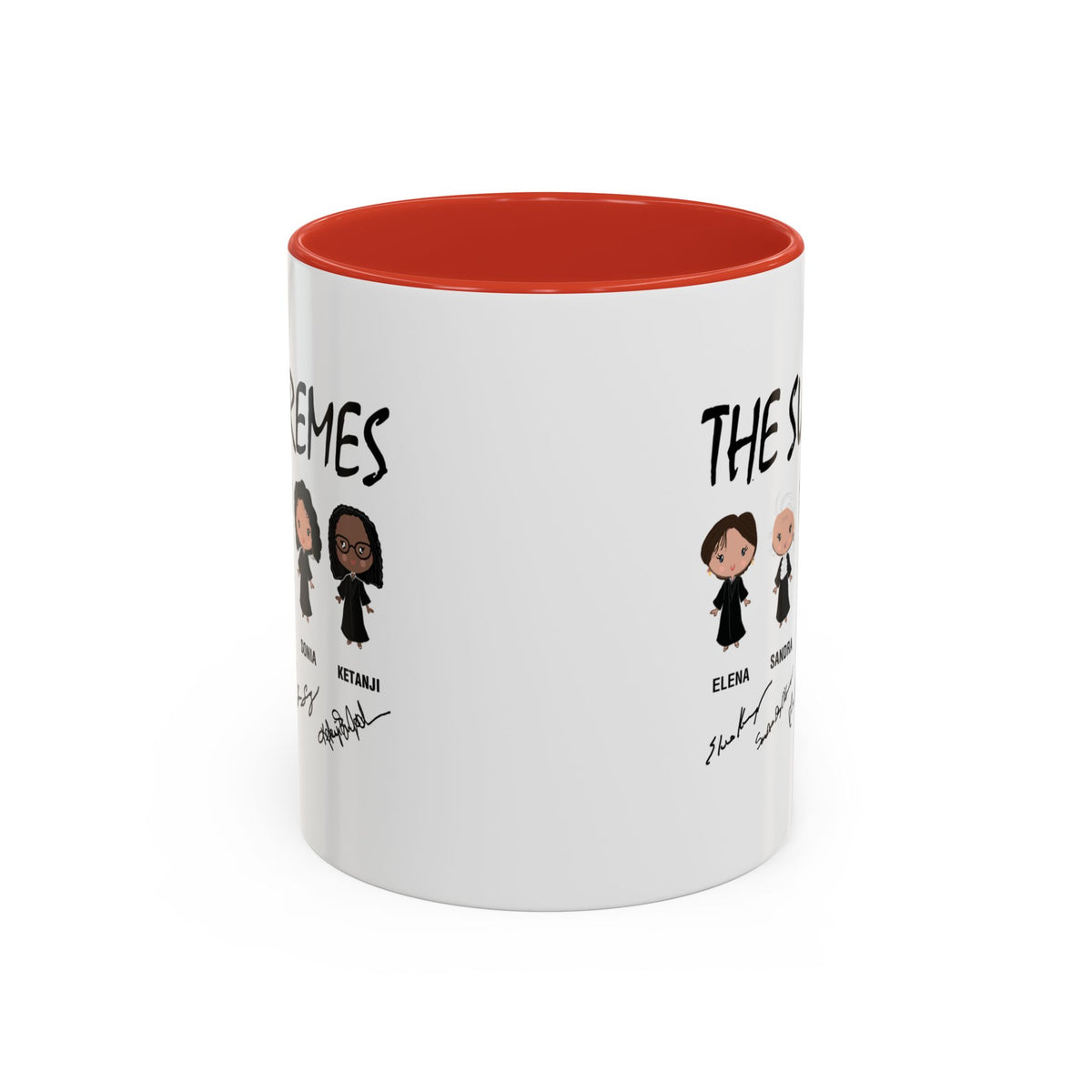 The Supremes Ketanji Brown Jackson SCOTUS RBG Sotomayor Chibi Accent Coffee Mug (11, 15oz)