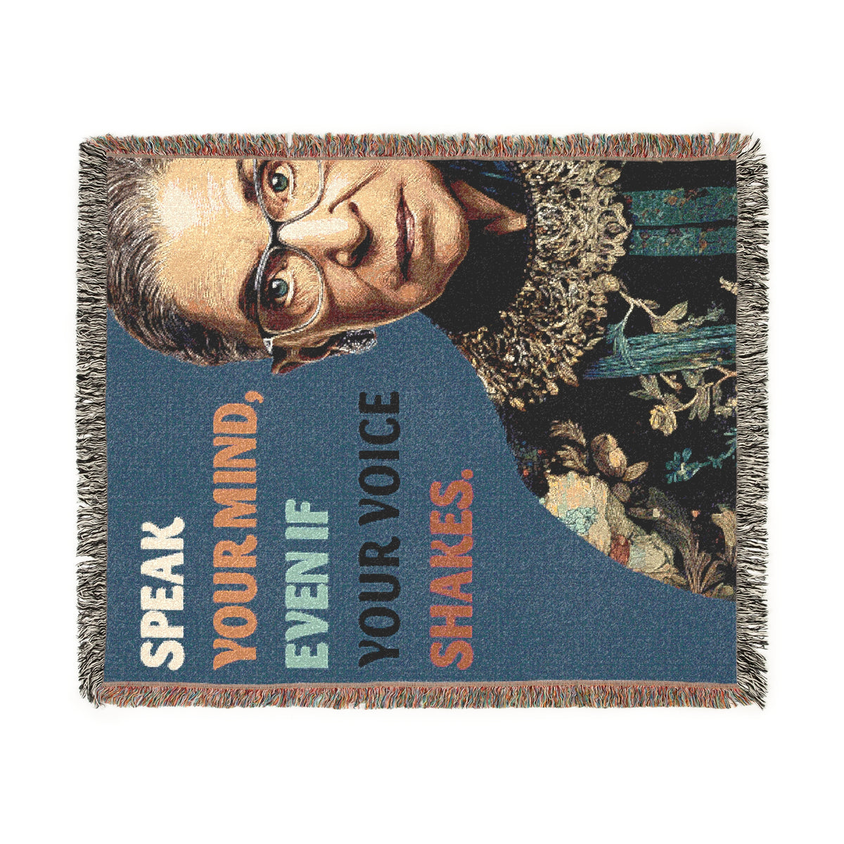Speak Your Mind RBG Woven Blanket