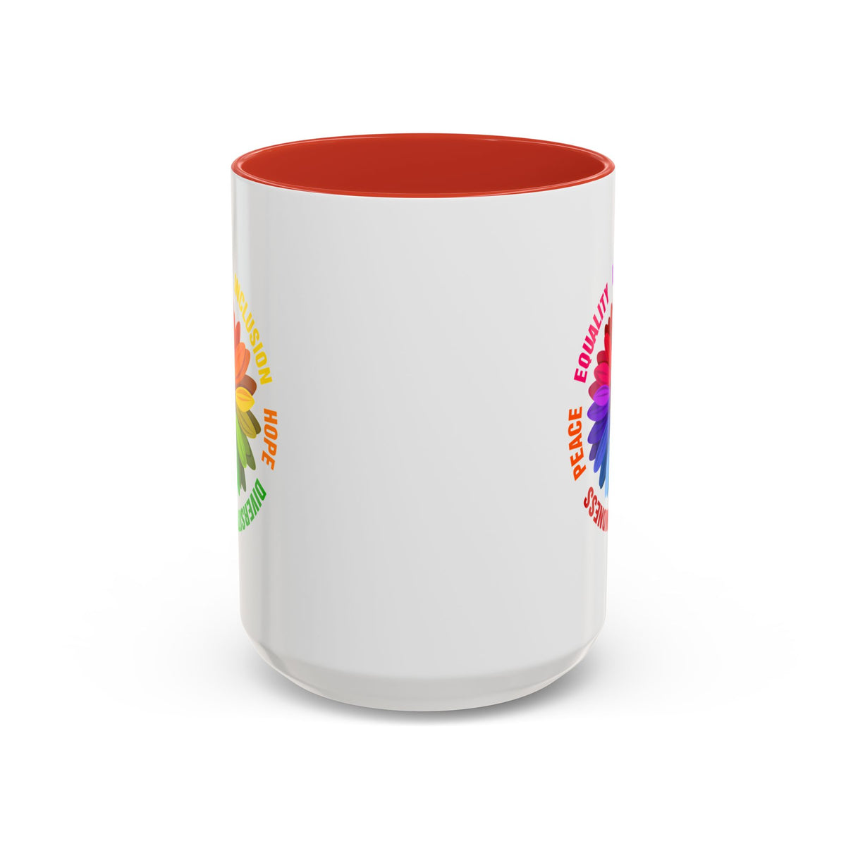 Kindness Peace Equality Love Inclusion Hope Diversity Accent Coffee Mug (11, 15oz)