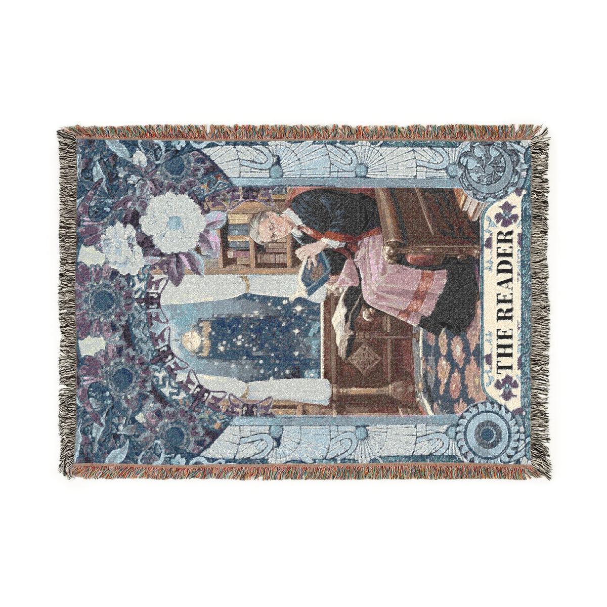 The Reader Feminist Book Lover Woven Blanket