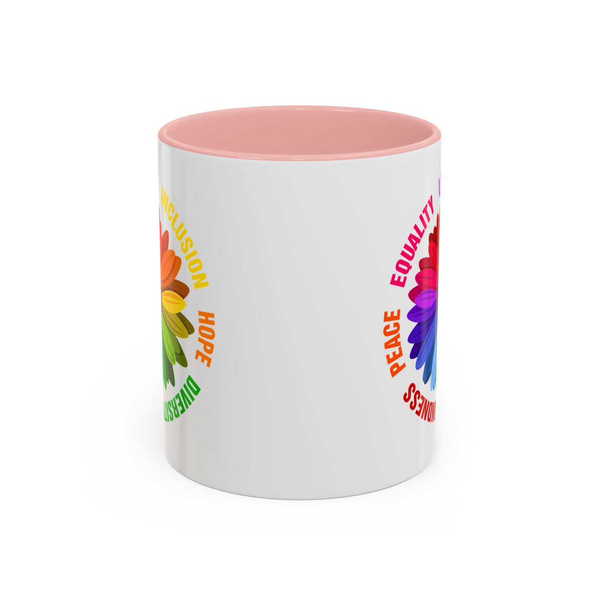 Kindness Peace Equality Love Inclusion Hope Diversity Accent Coffee Mug (11, 15oz)