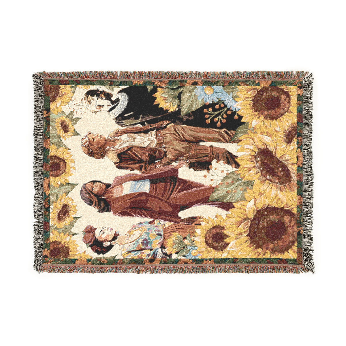 Inspiring Women Sunflower Woven Blanket
