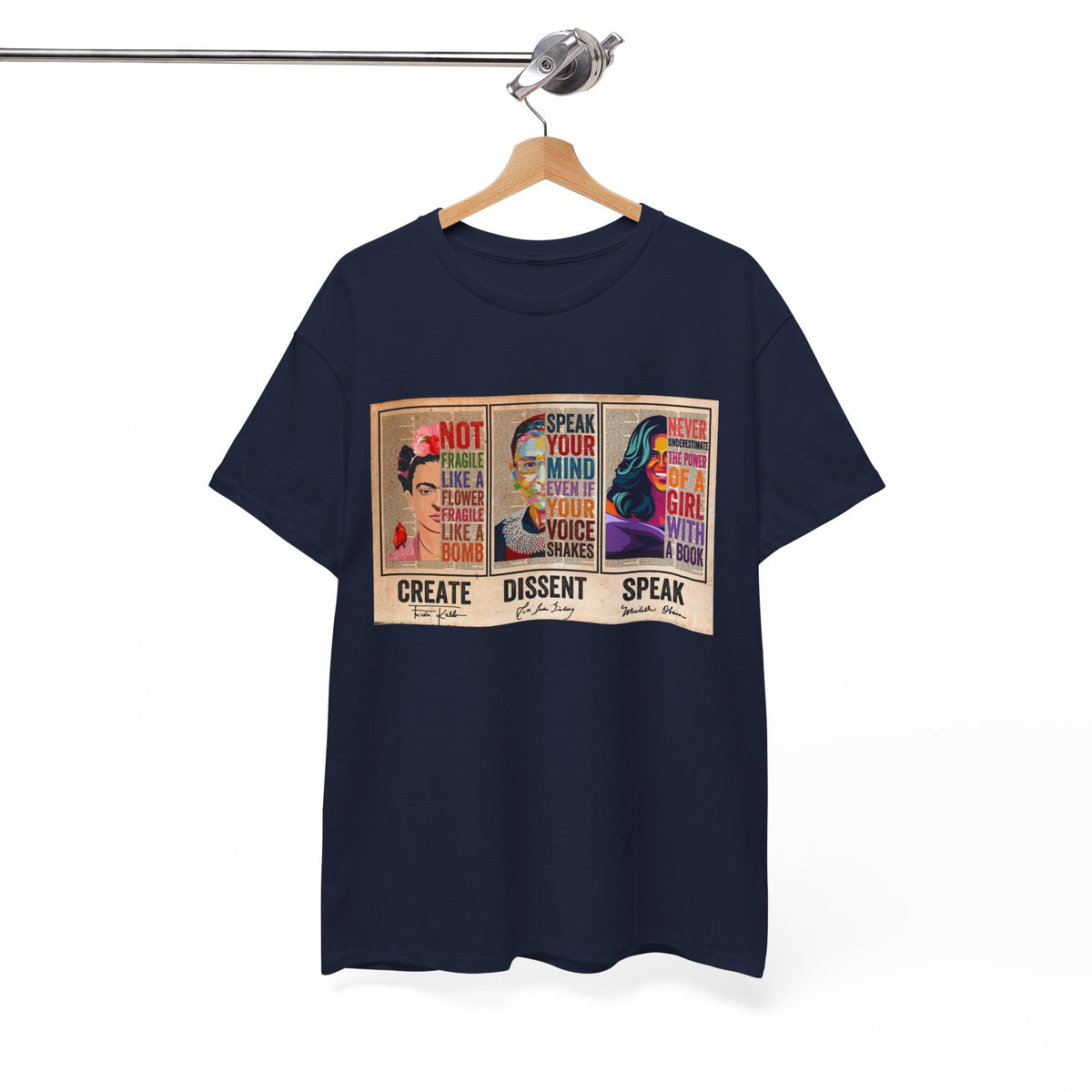 Create Frida Kahlo Dissent Ruth Bader Ginsburg Speak Michelle Obama T-Shirt