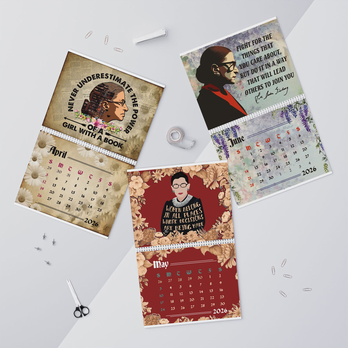 Ruth Bader Ginsburg 2026 Wall Calendar