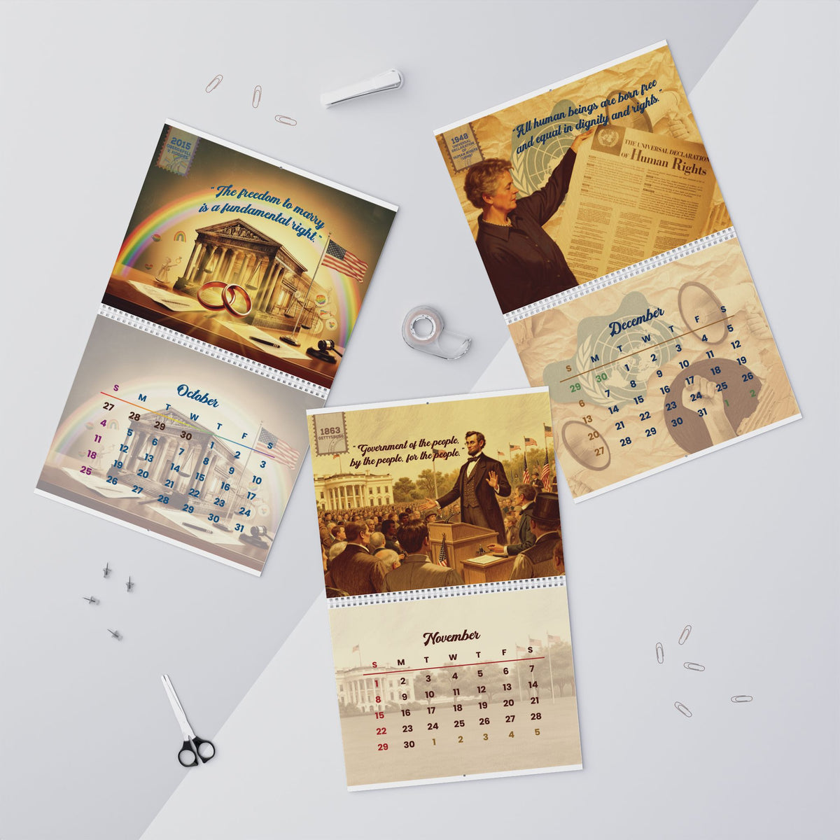 Voices Of Freedom 2026 Wall Calendar