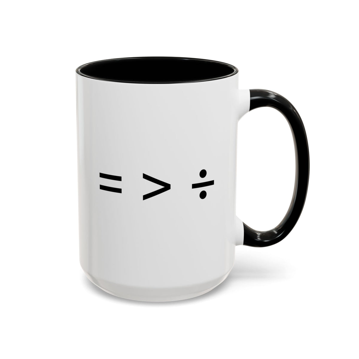 Equal is Greater than Divided Accent Coffee Mug (11, 15oz)
