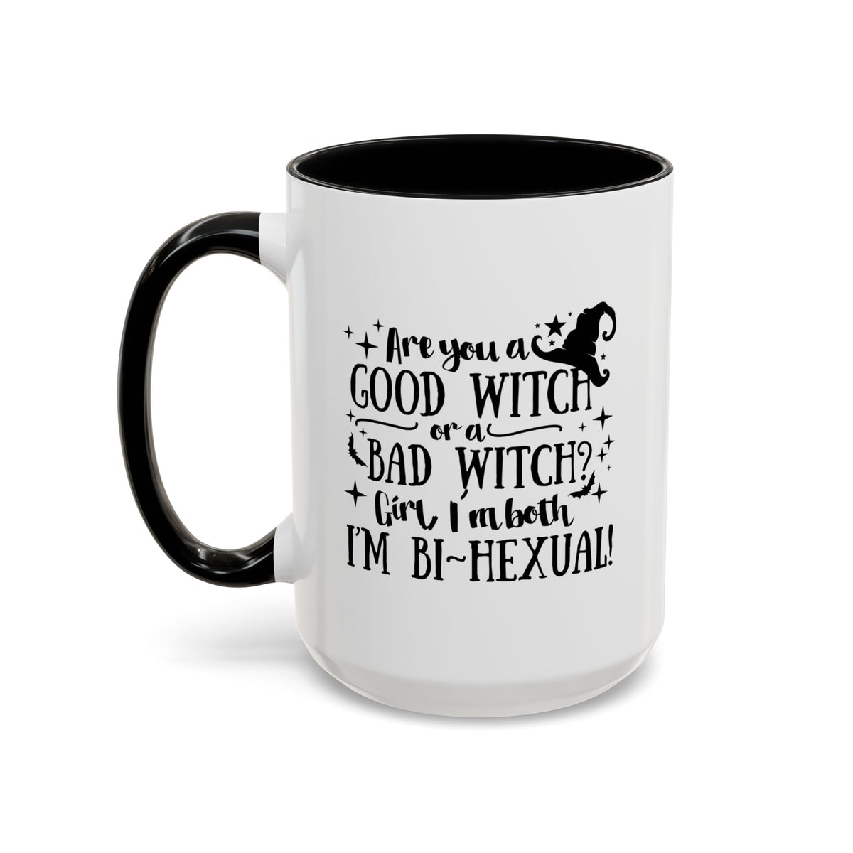 Good Witch Bad Witch Bi-Hexual Accent Coffee Mug (11, 15oz)