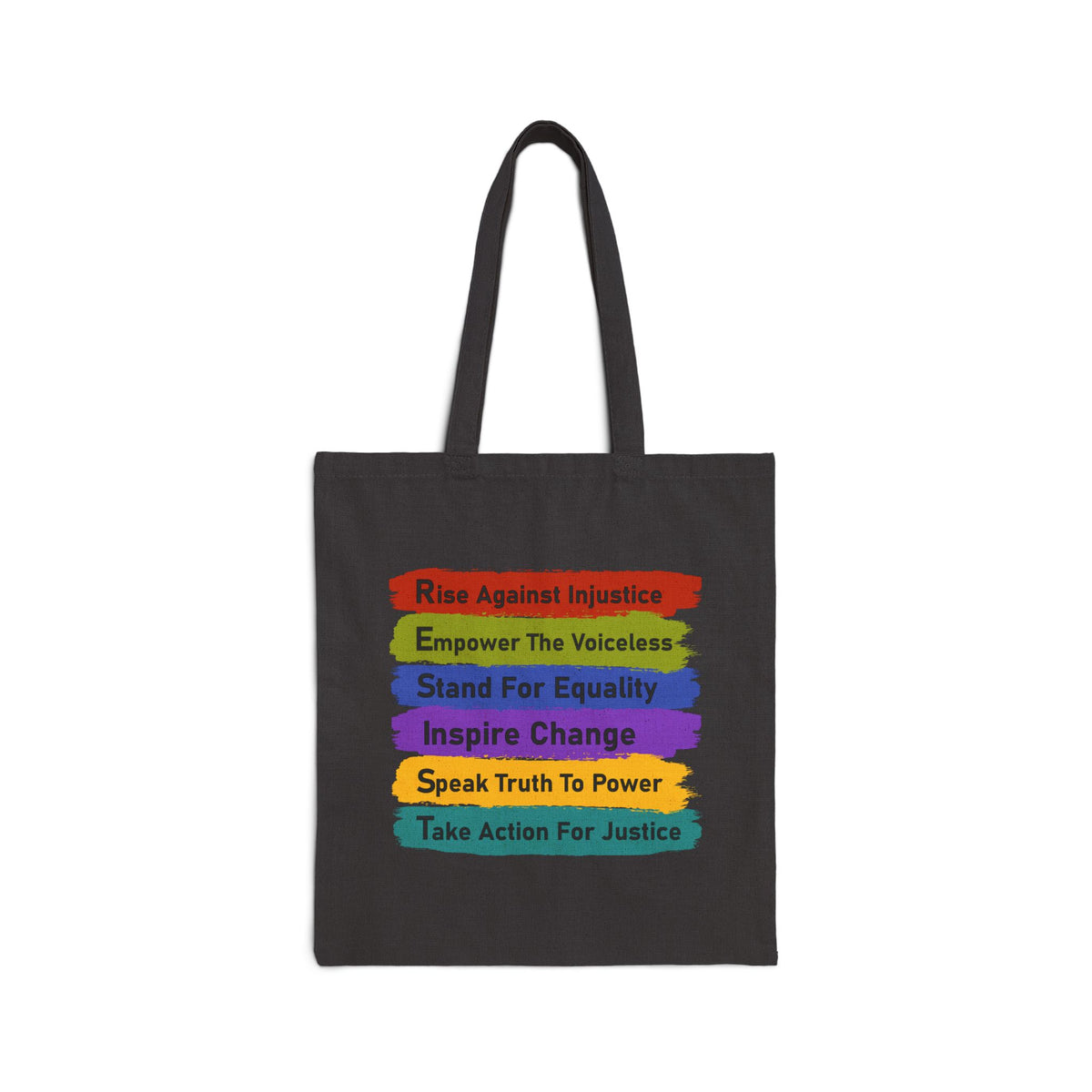 Empower Justice Rainbow Message Tote Bag